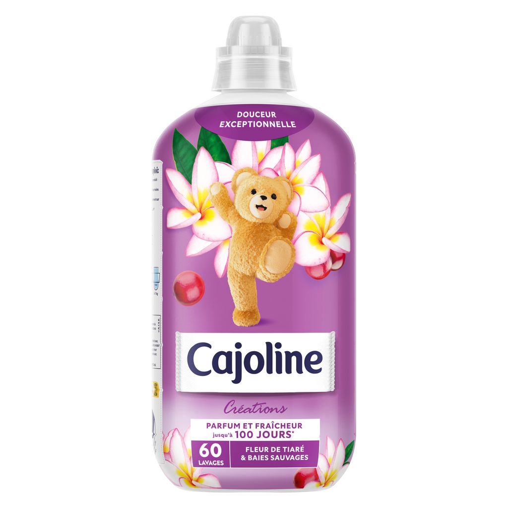 Assouplissant parfum tiaré et baies Brin de Folie, Cajoline (1.5 L = 60  lavages)