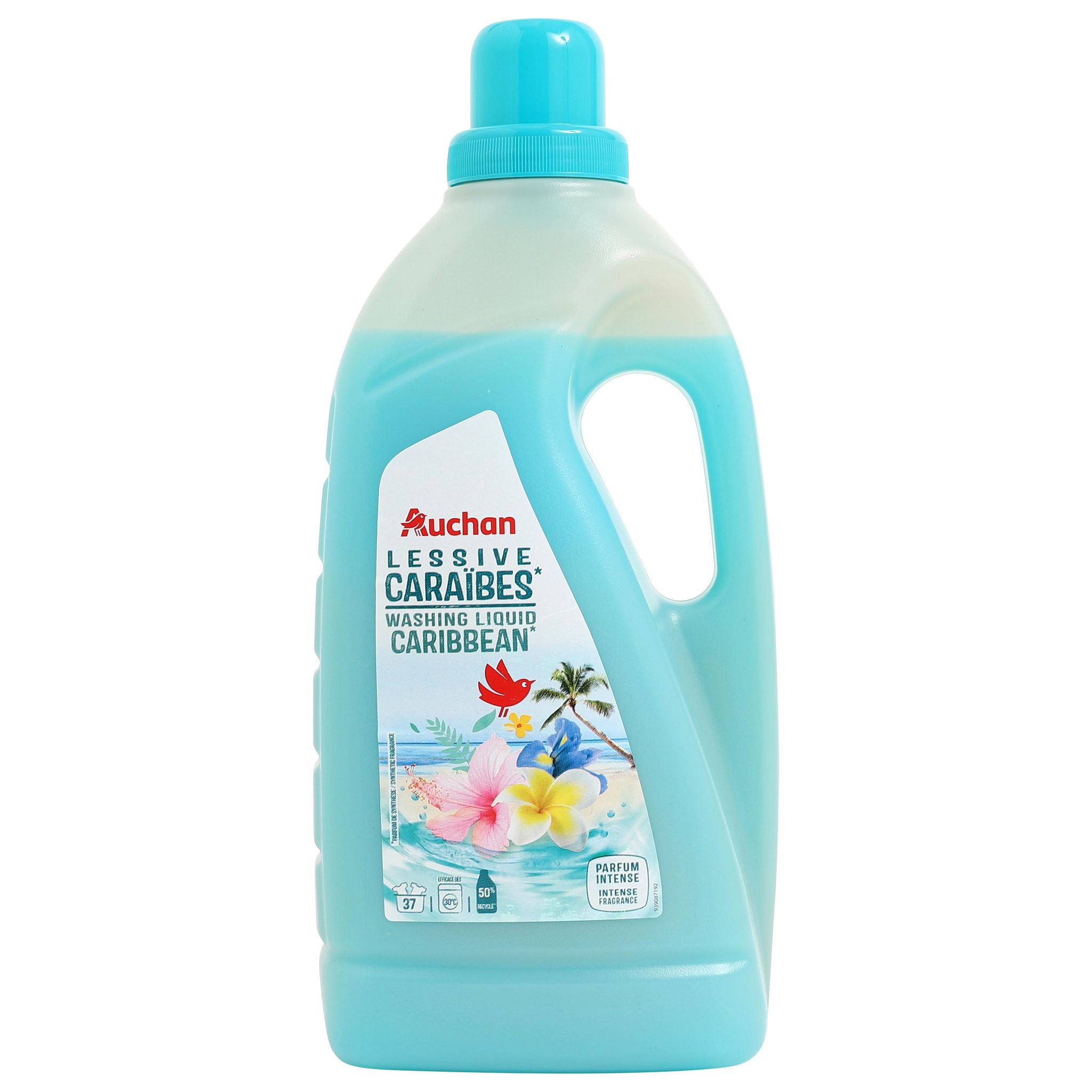 AUCHAN Lessive liquide caraïbes 37 lavages 2l pas cher 