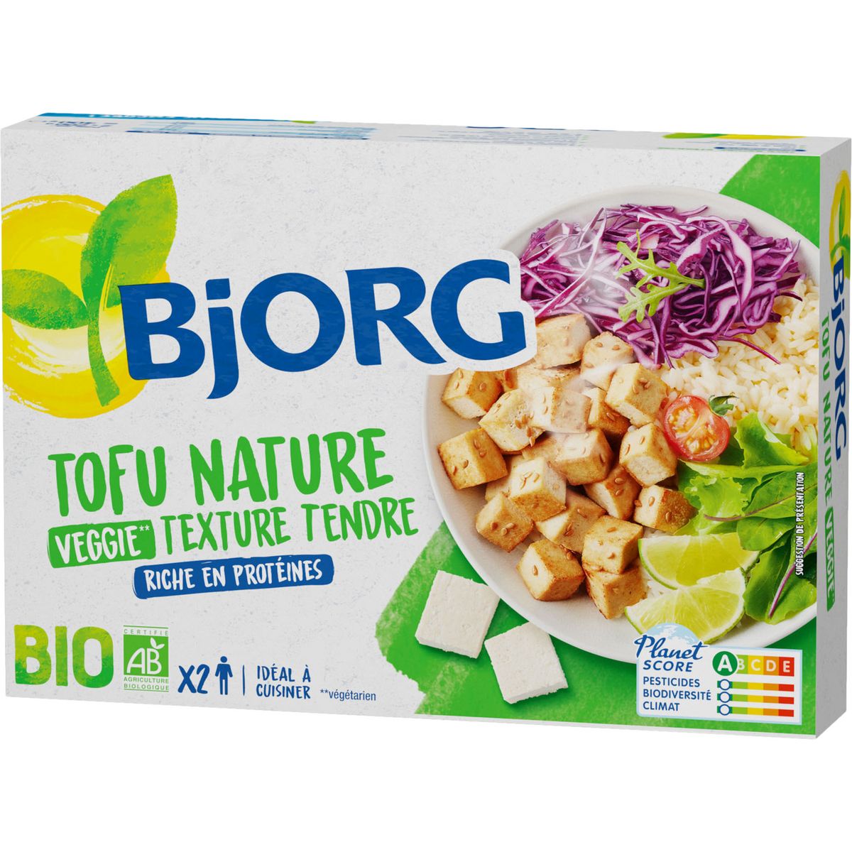 BJORG Tofu nature veggie bio 2x200g