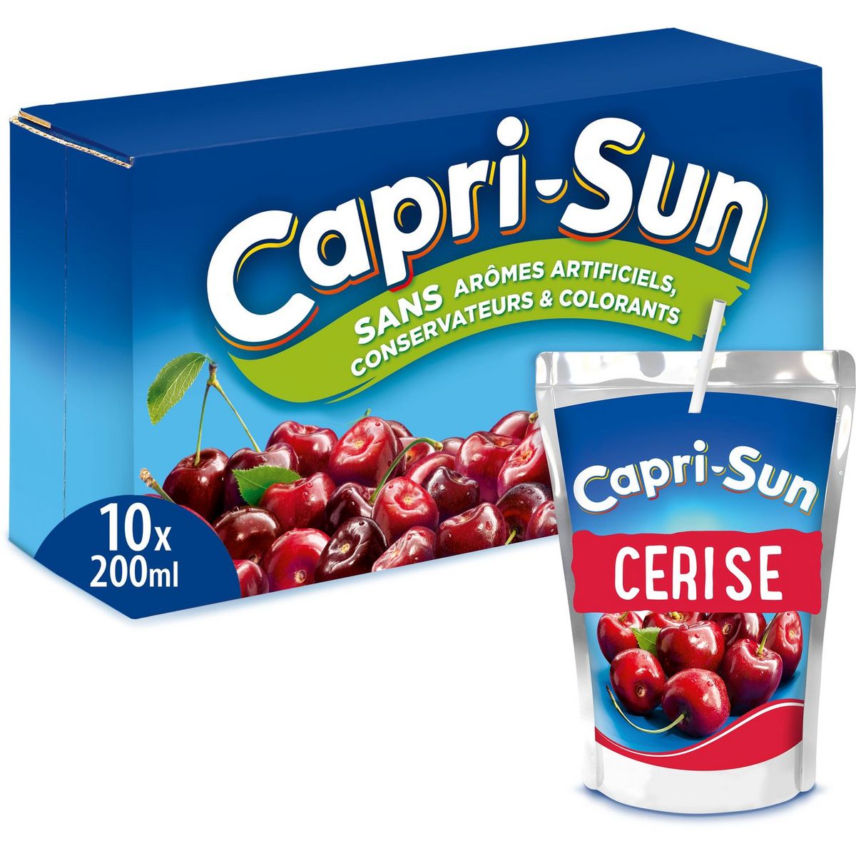 CAPRI-SUN Boisson au jus de fruit goût cerise 10x20cl