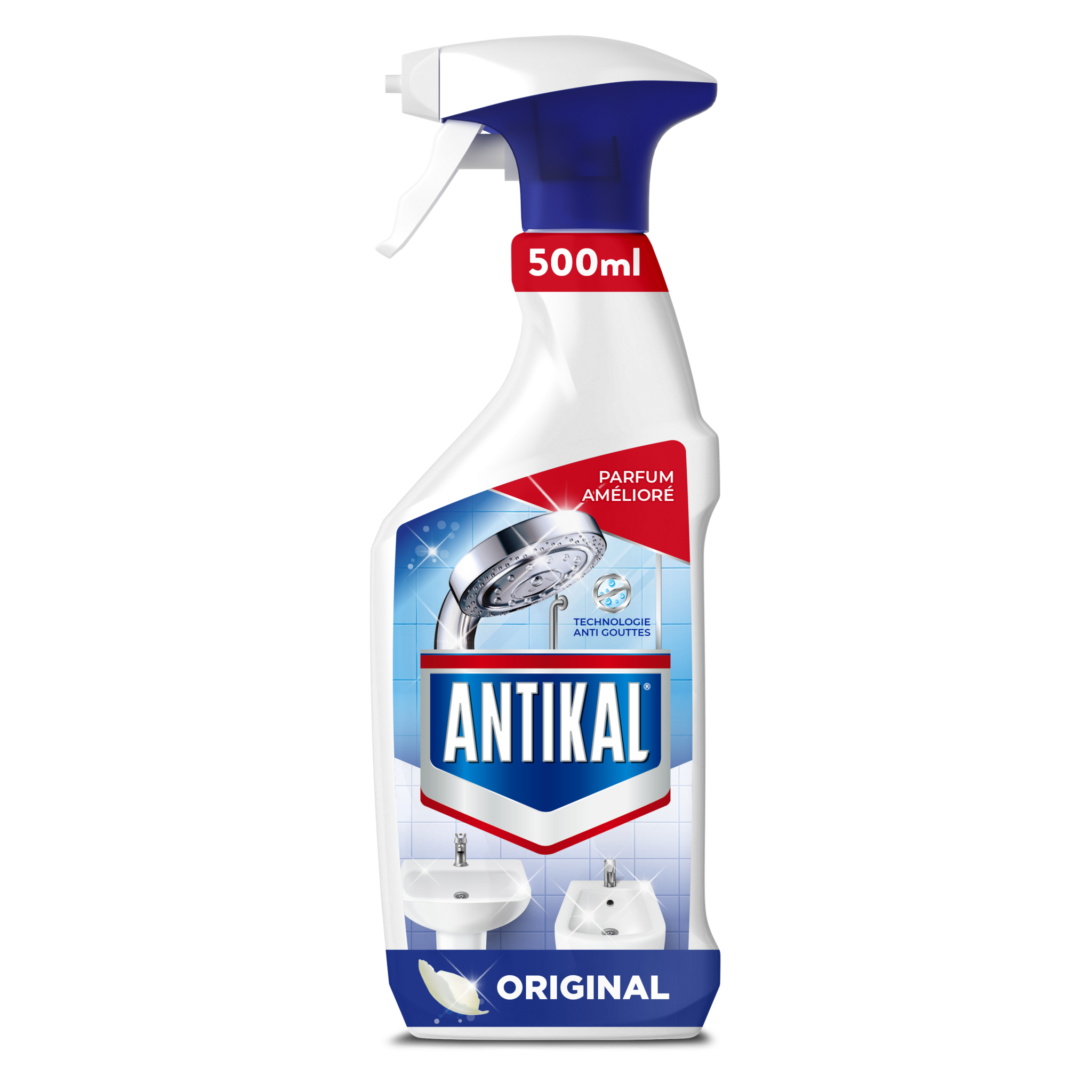 ANTIKAL Spray anti-calcaire salle de bain original 500ml pas cher 