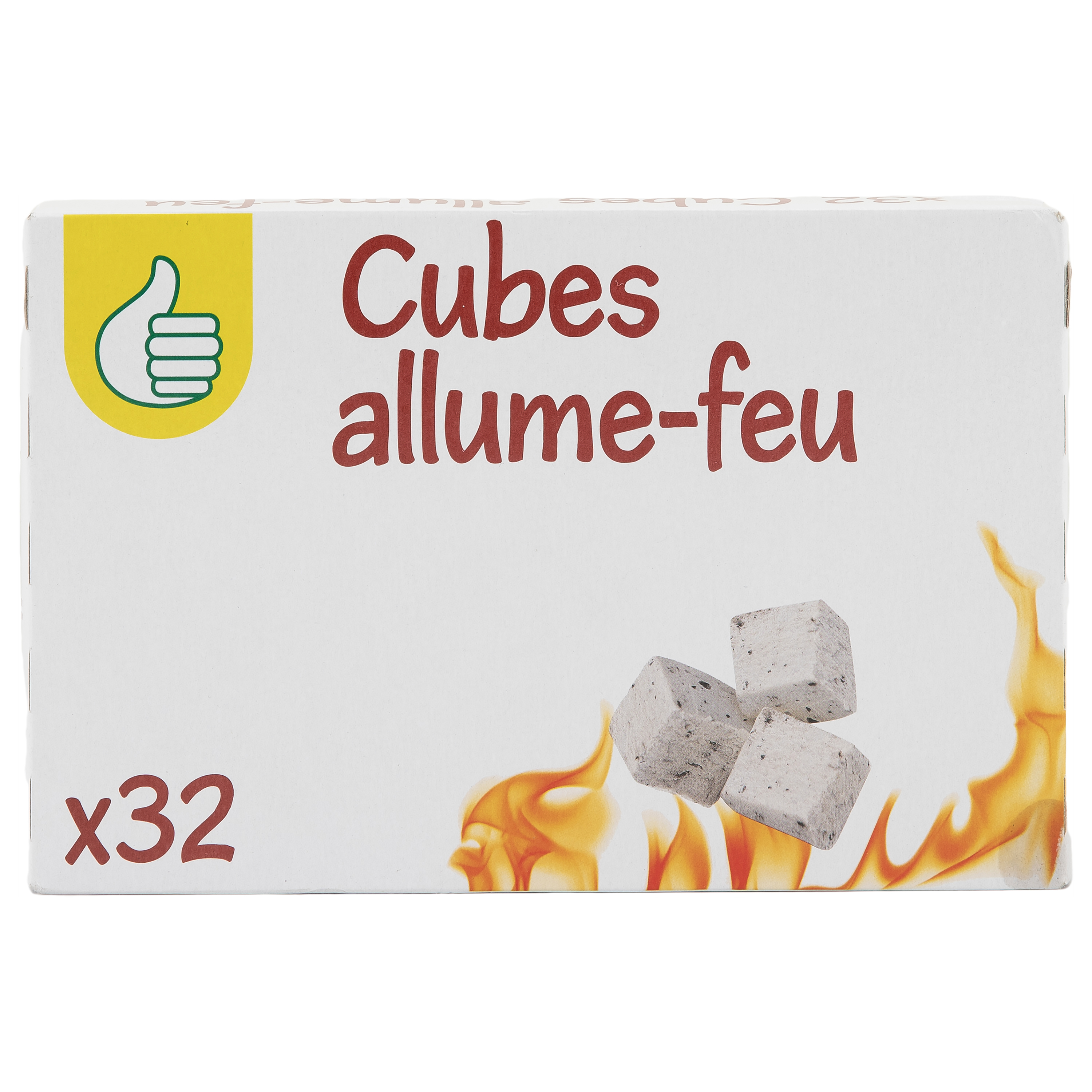 AUCHAN Allume-feu 100% naturel 24 cubes pas cher 