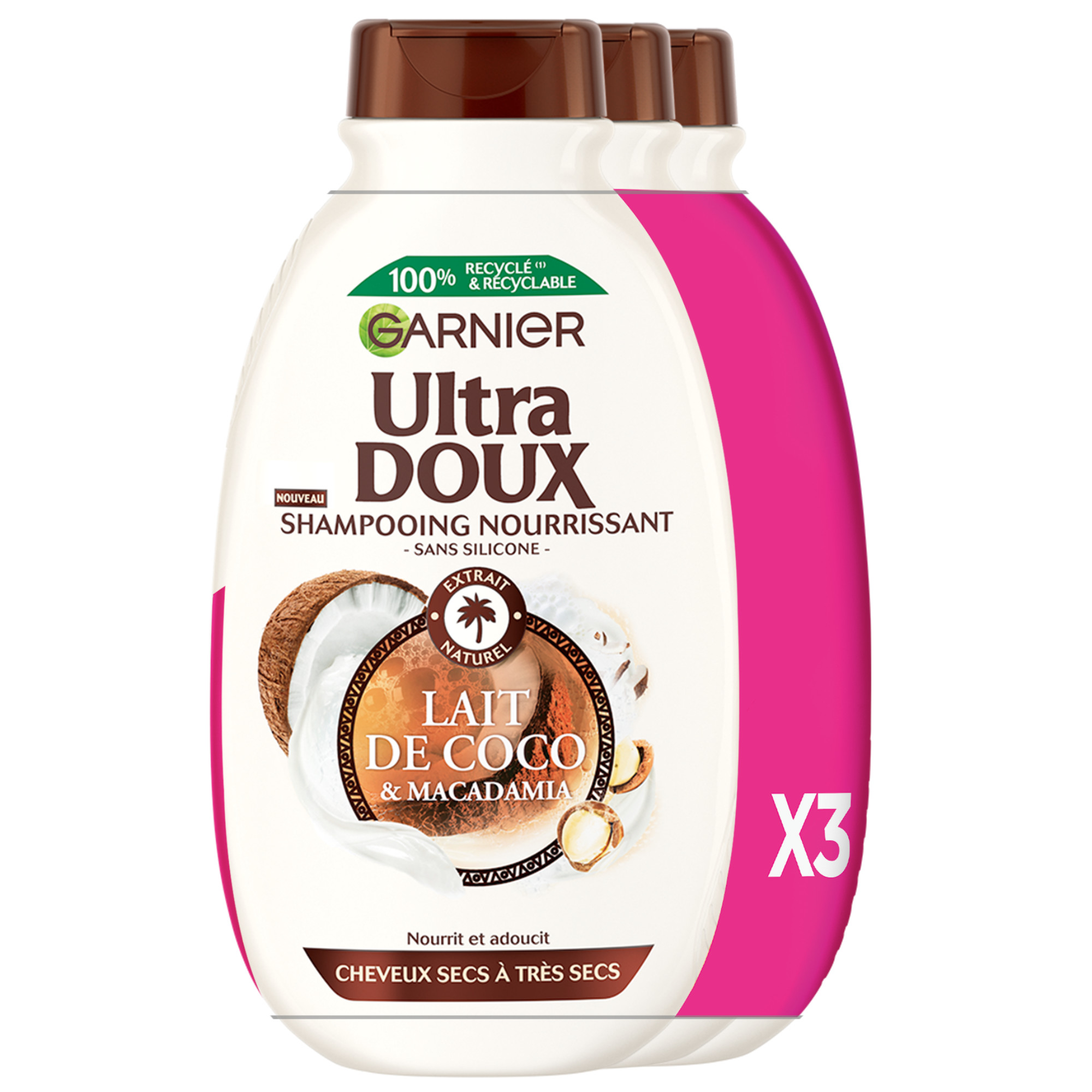 GARNIER ULTRA DOUX Masque remède nourrissant pour cheveux secs ternes 340ml  pas cher 