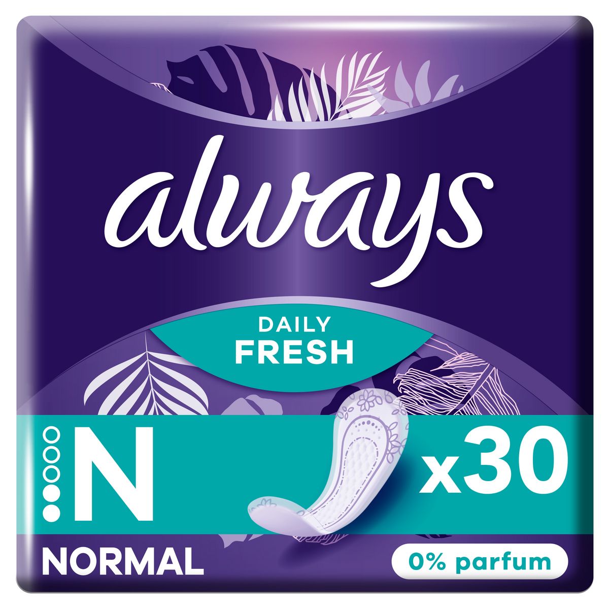 ALWAYS Daily Fresh Serviettes hygiéniques N normal 30 serviettes