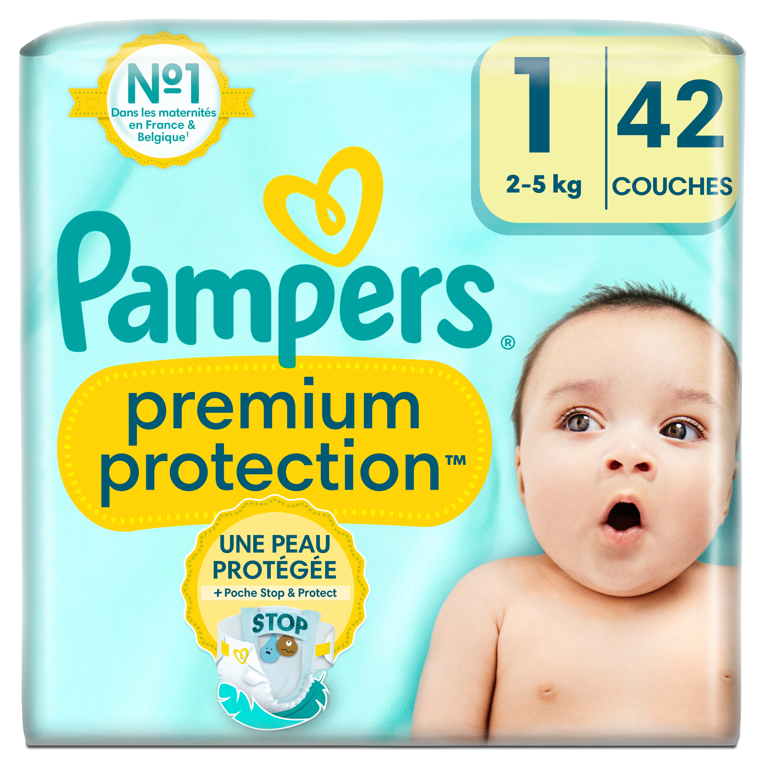 Couches Bébé Pampers Harmonie Taille 1, 2-5kg, 24 Couches