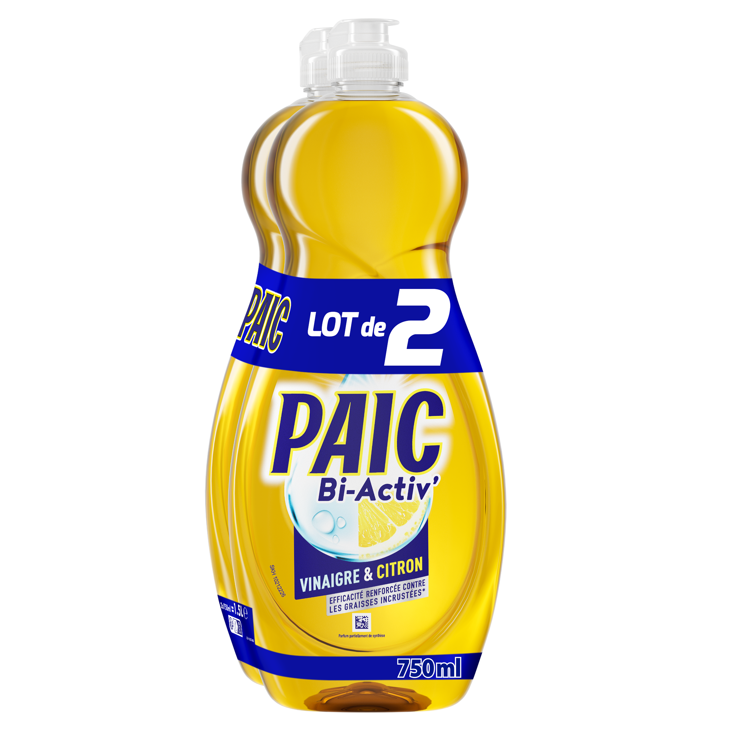 PAIC Liquide vaisselle bi activ vinaigre et citron 750ml pas cher