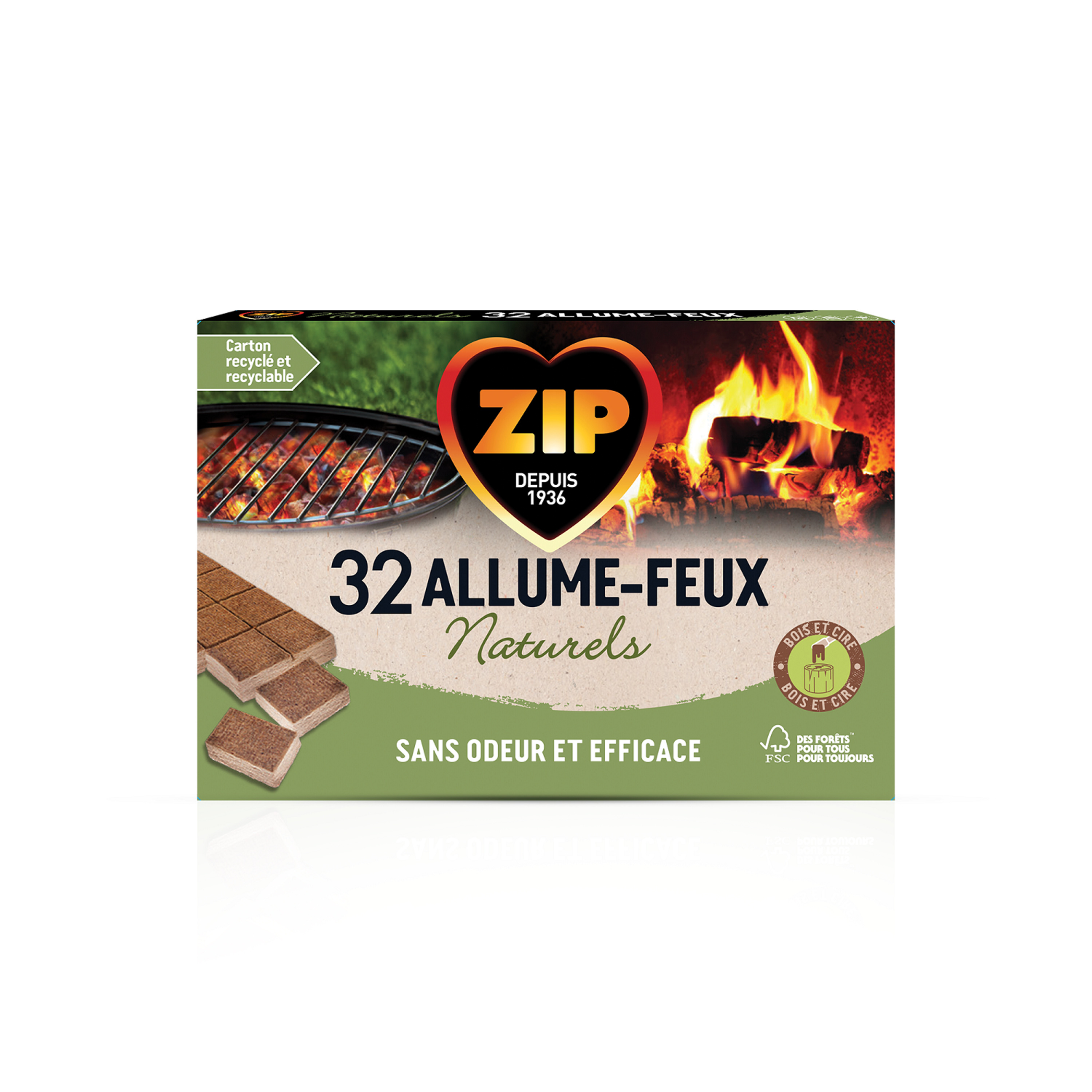 ZIP ZIP Cubes Allume feux Naturels