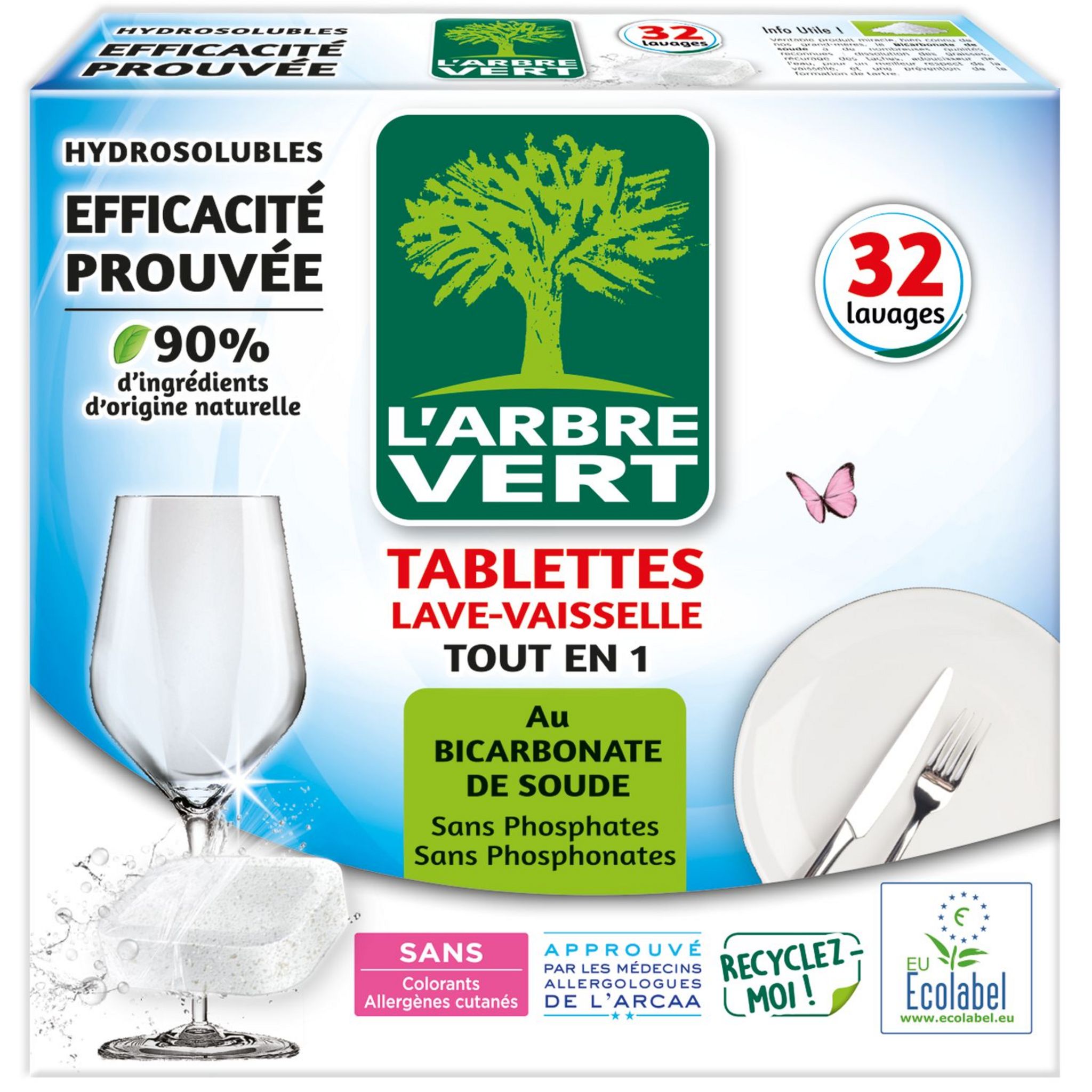 Acheter liquide vaisselle L'ARBRE VERT bicarbonate de soude