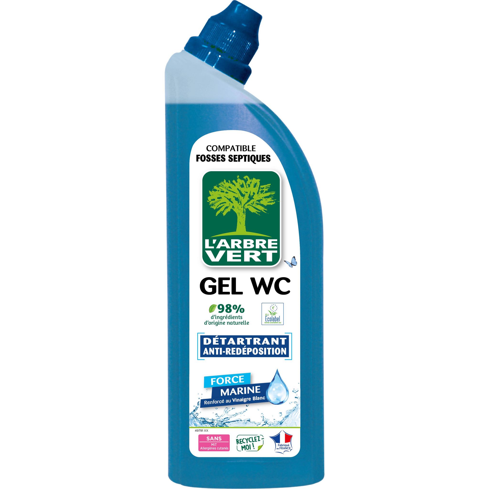 AUCHAN Gel nettoyant WC fraîcheur marine 750ml pas cher 