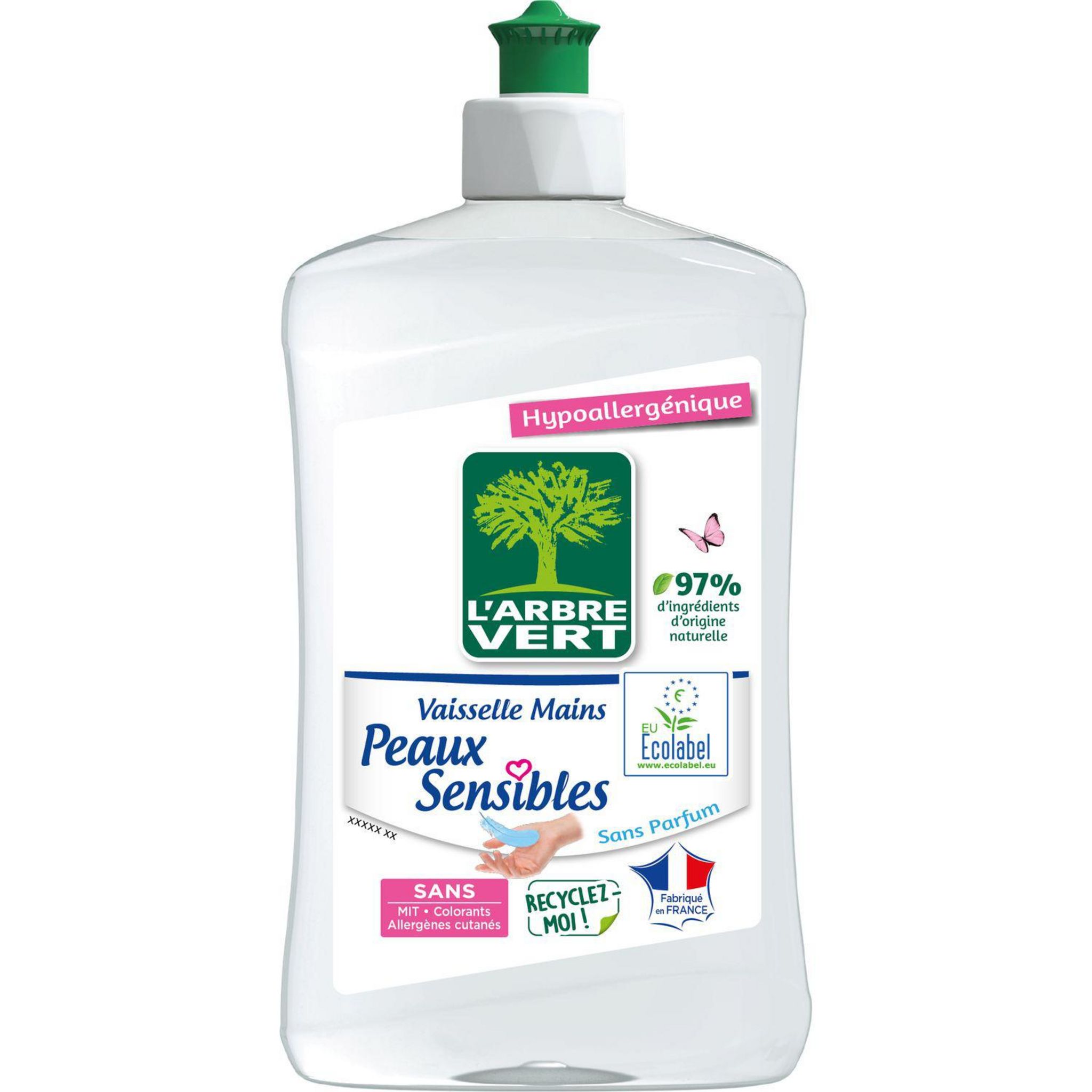 L'ARBRE VERT Liquide Vaisselle - Peaux Sensible - 500 ml (Lot de 3) -  Cdiscount Au quotidien