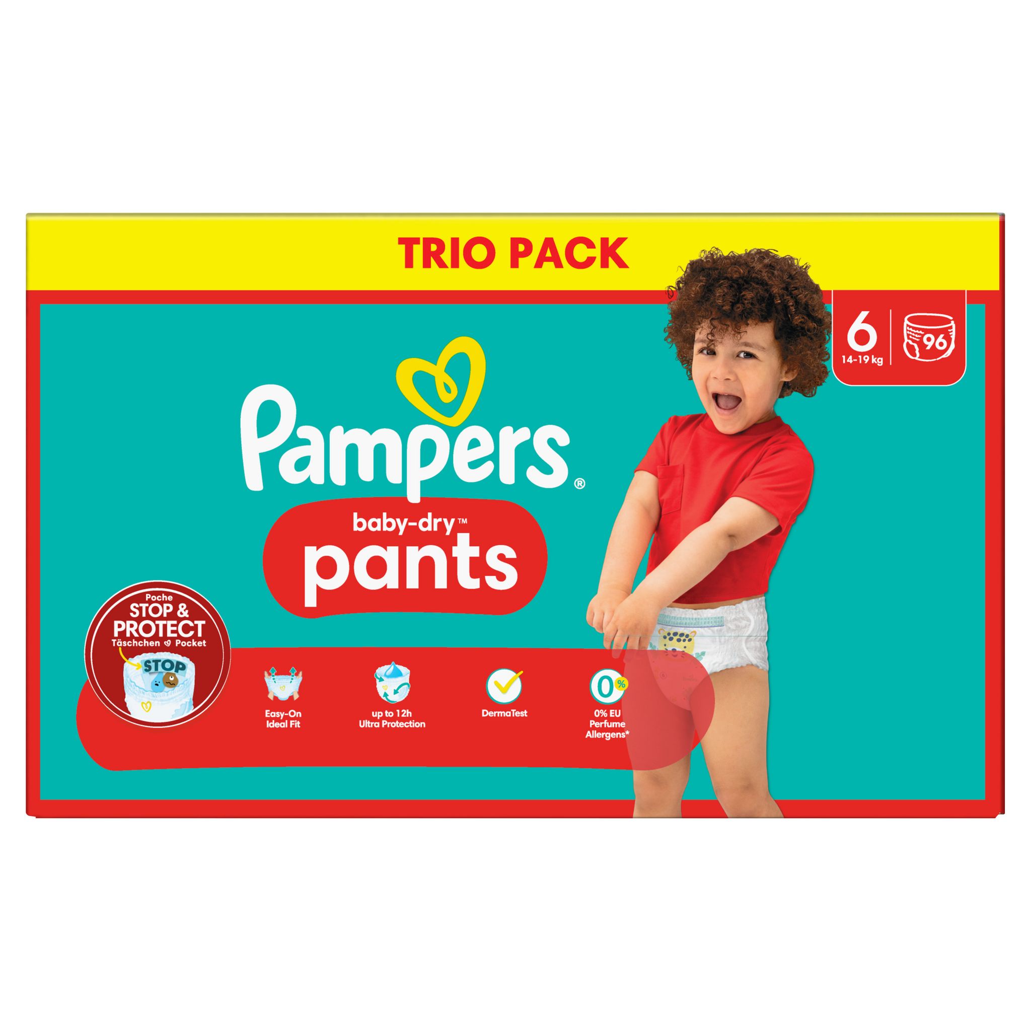 PAMPERS Baby-Dry pants couches-culottes taille 6 (14-19kg) 96