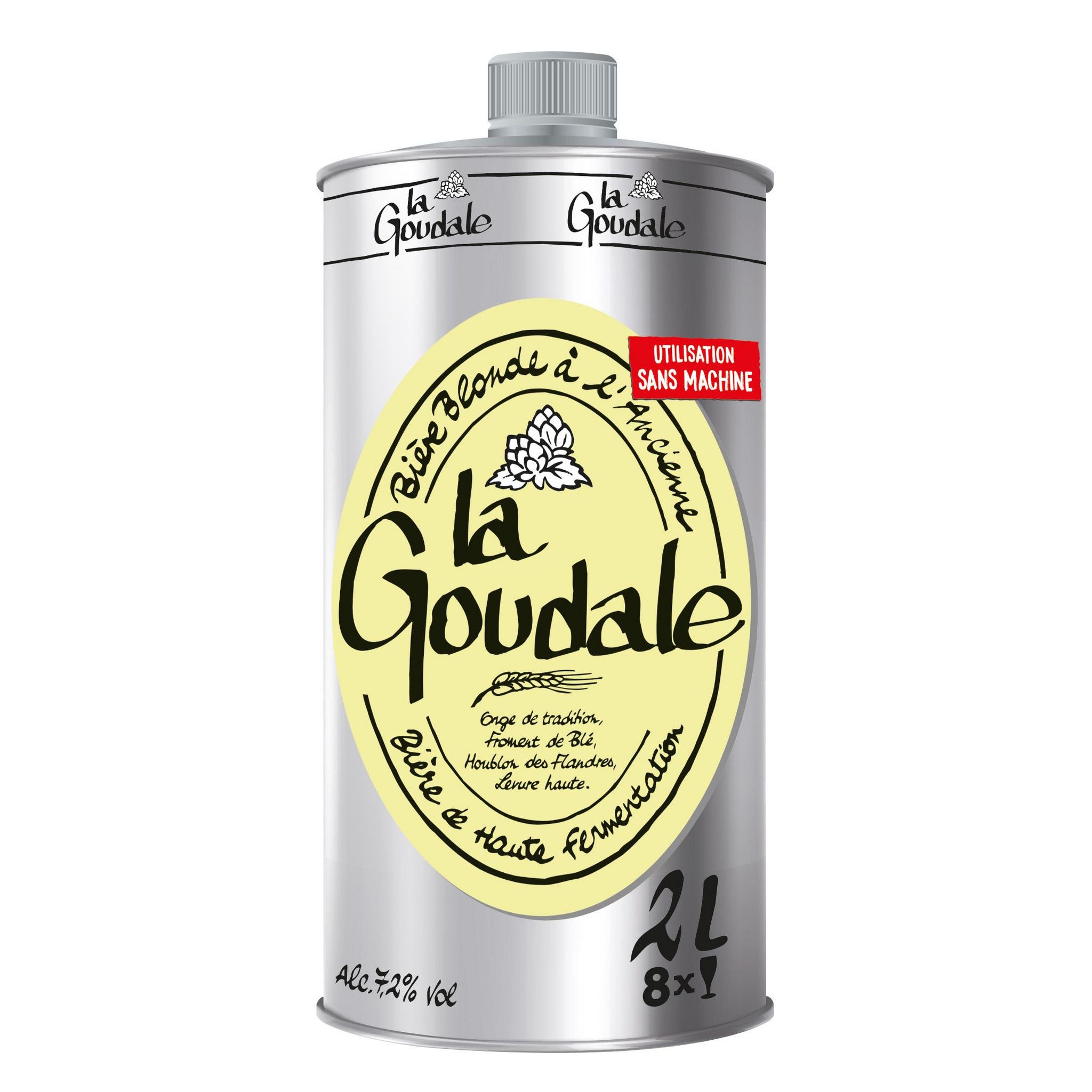 LA GOUDALE Bière blonde à l'ancienne 7.2% 2l pas cher 