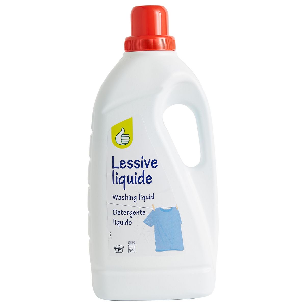 POUCE Lessive liquide 37 lavages 2l pas cher 