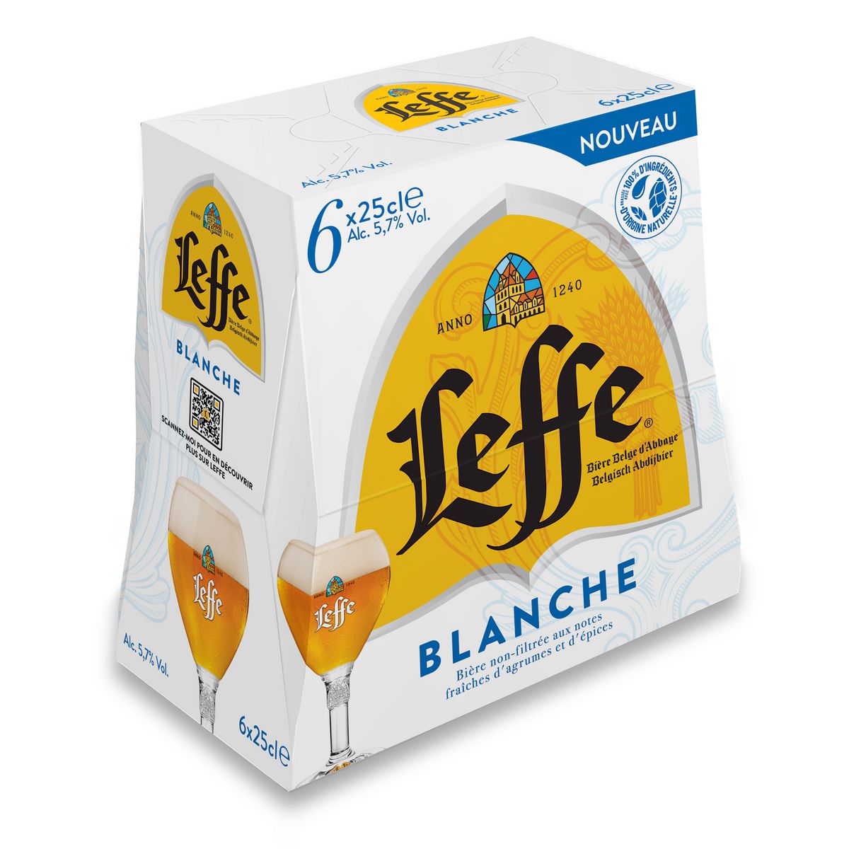 LEFFE Bière blanche 5.7% bouteille 6x23cl
