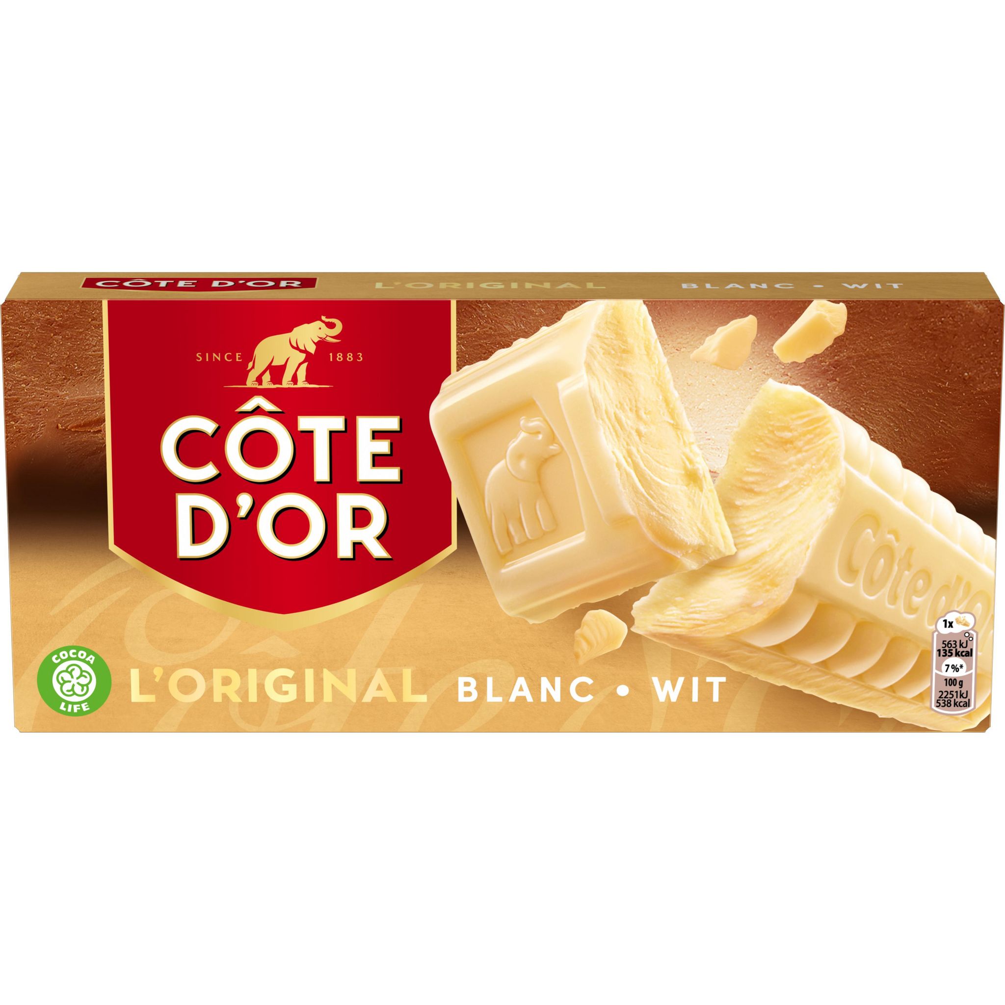 Tablette de chocolat Côte d'Or - Lait entier d' Original - 400g x