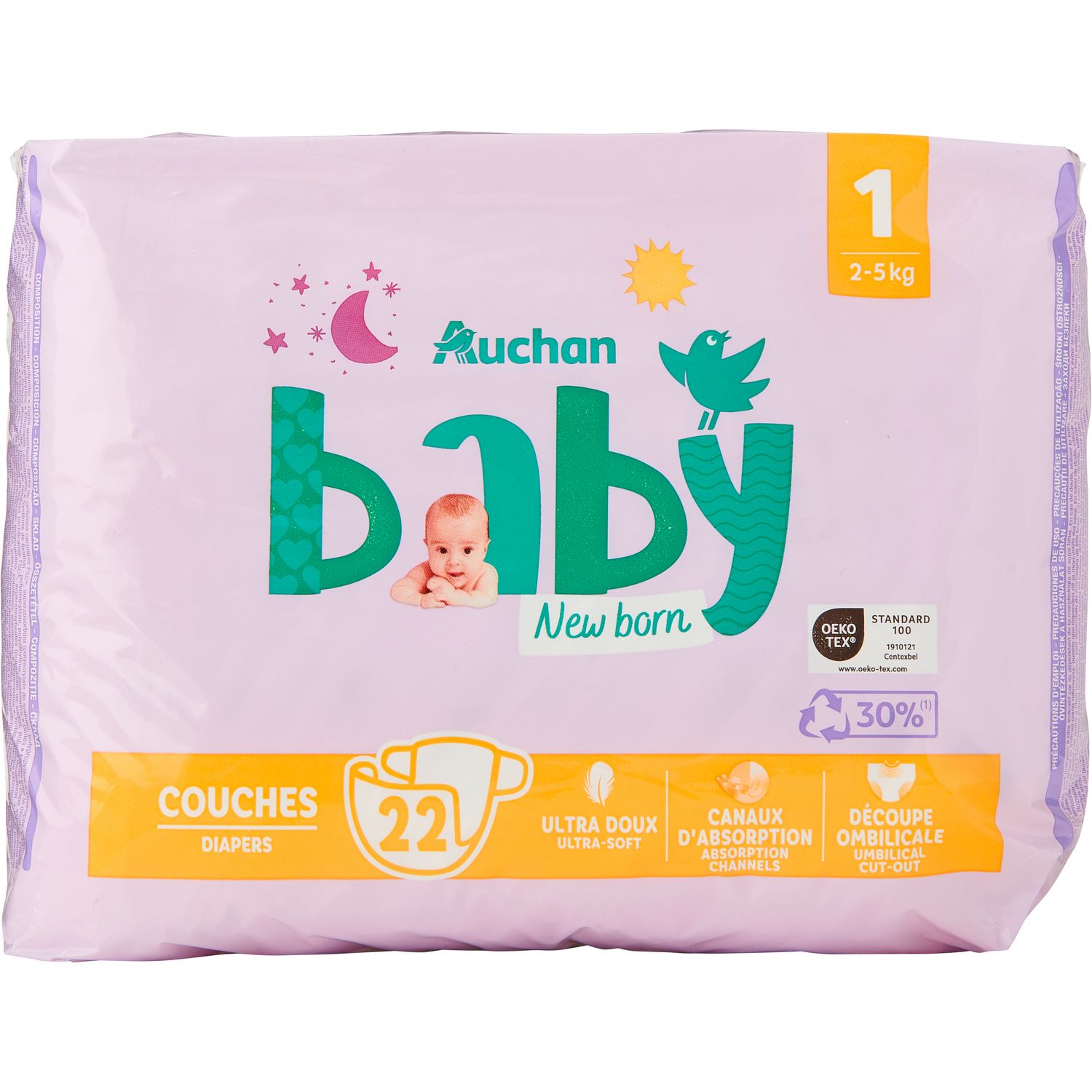 Pampers New Baby Sensitive Taille 1 (25Kg) 21 Couches