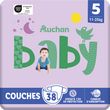 AUCHAN BABY Couches taille 5 (11-25kg) 38 couches