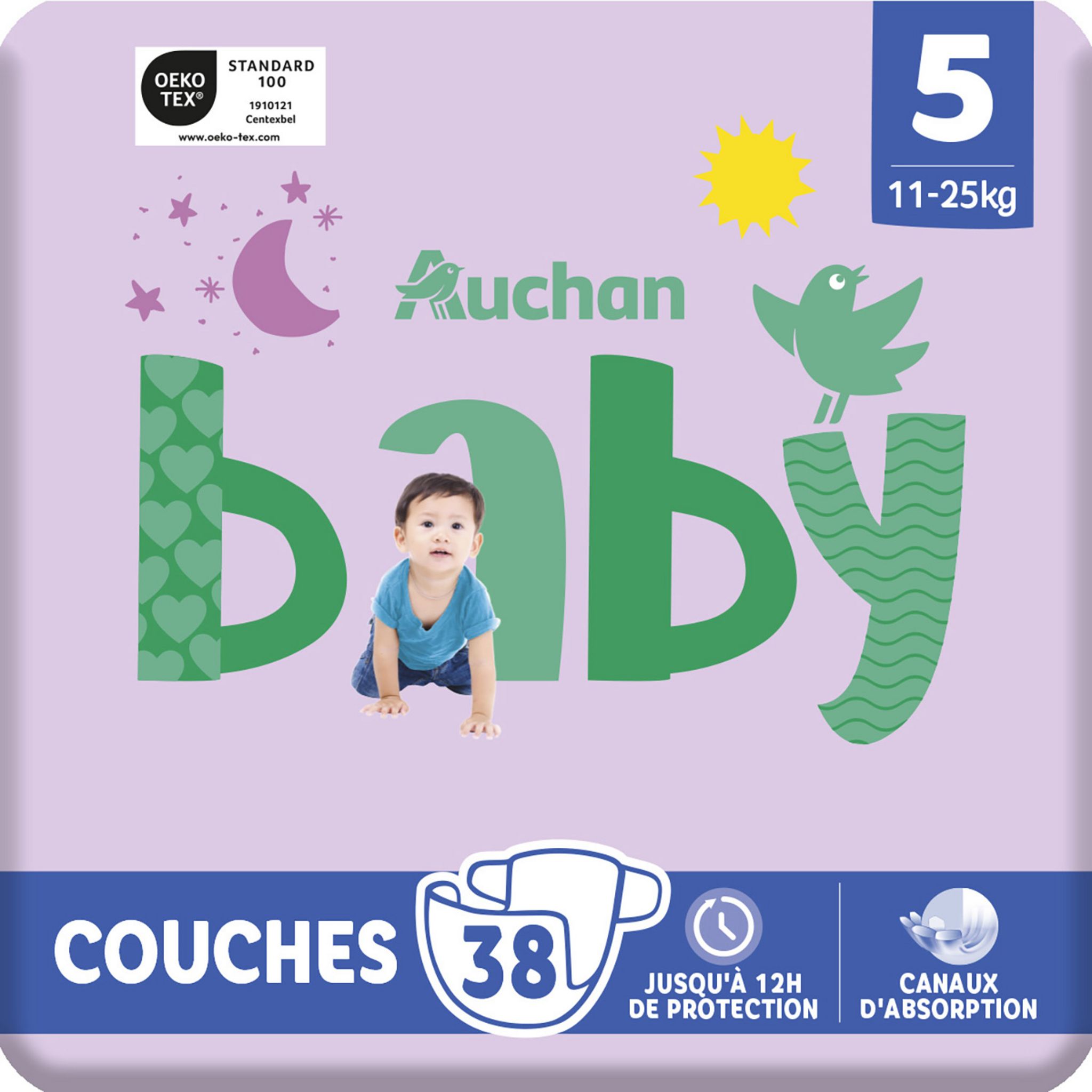 Couches Bébé Baby-Dry Taille 5 11-16kg PAMPERS : le paquet de 78