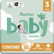 AUCHAN BABY Sensitive Couche taille 3 (4-9kg) 36 pièces