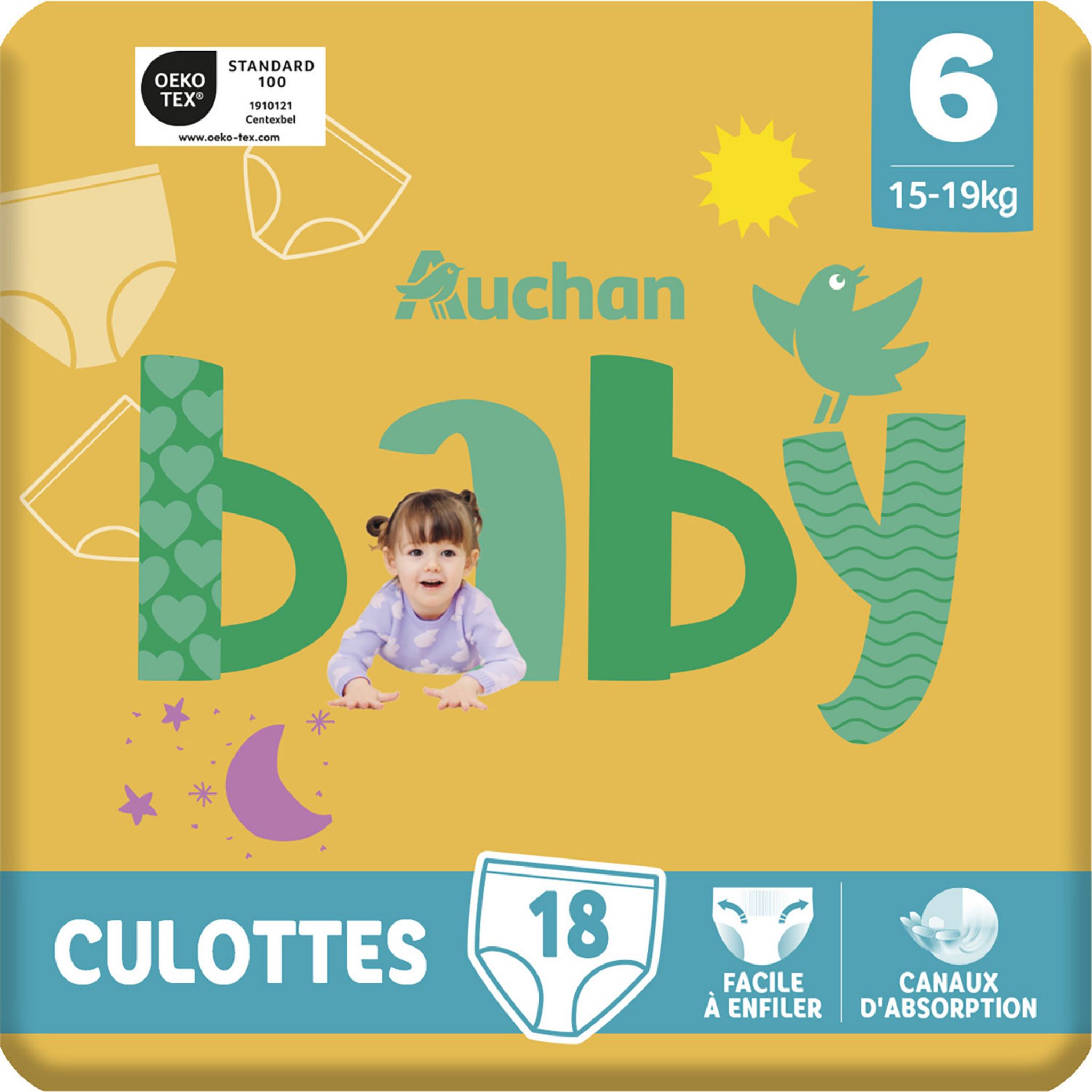 HUGGIES Pull ups couches culottes absorbantes garçon de 1,5 à 3 ans (12 à  17kg ) 34 couches culottes pas cher 