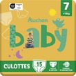 AUCHAN BABY Culotte pour bébé taille 7 (+18kg) 15 pièces