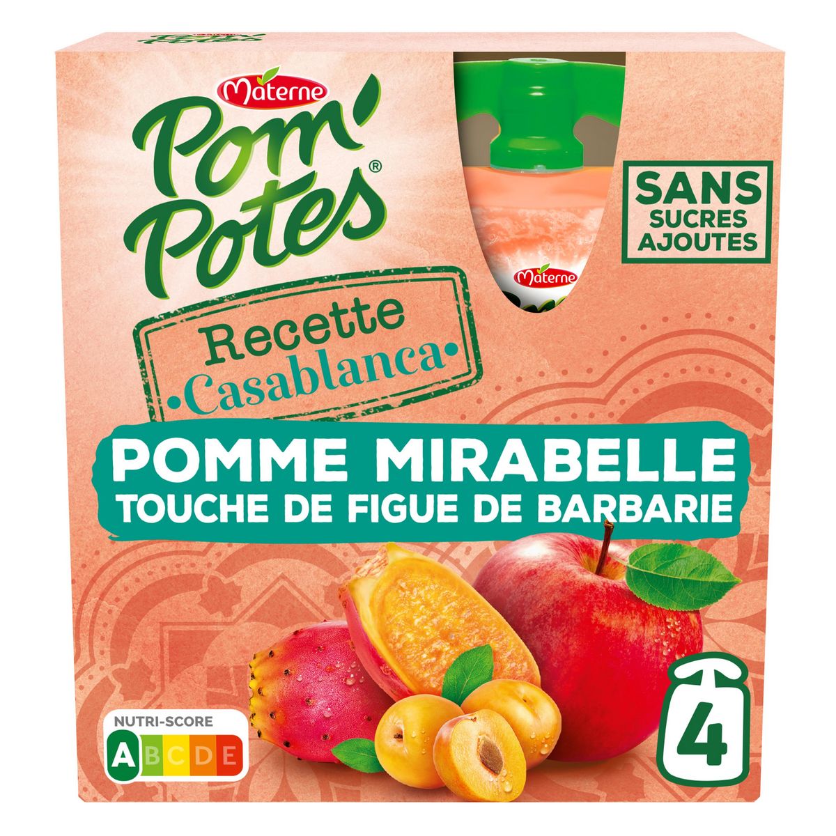 POM'POTES Gourdes pomme nature fraise framboise 96 gourdes 96x90g pas cher  