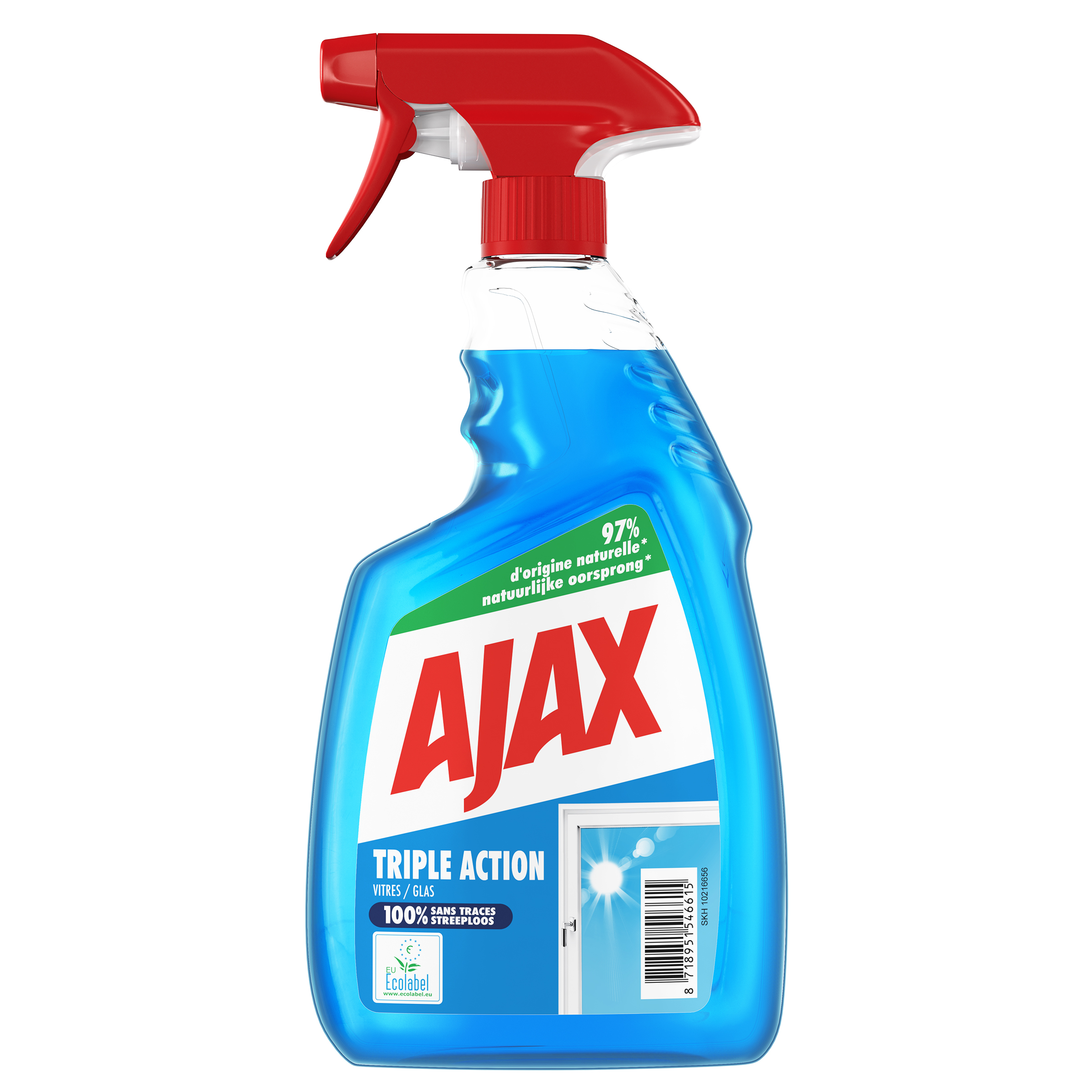 AJAX Spray nettoyant triple action vitres et surfaces laminées