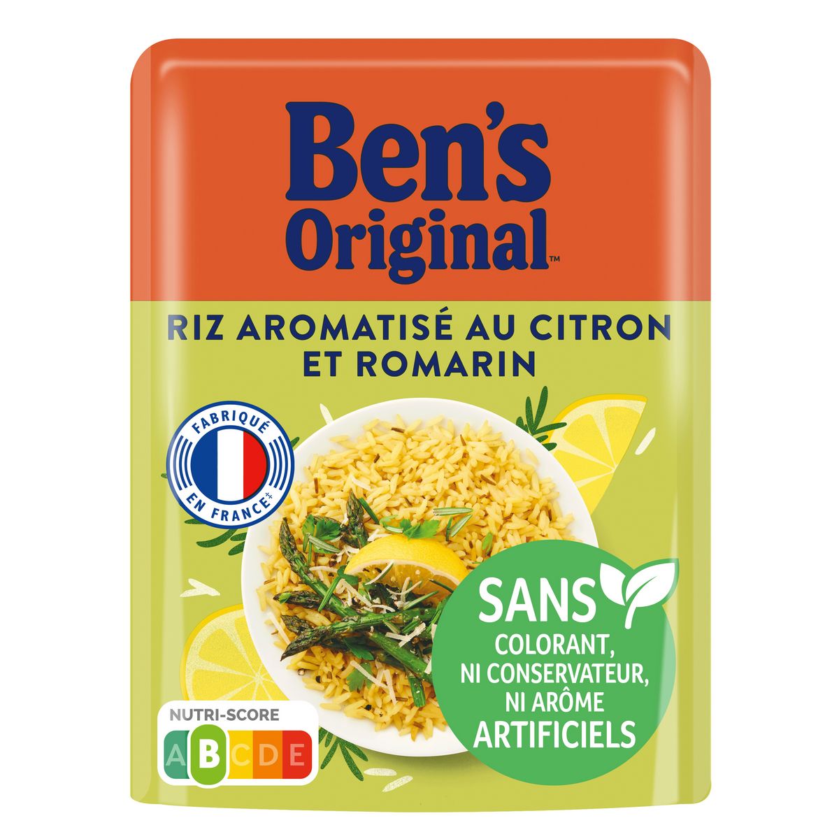 BEN'S ORIGINAL Riz aromatisé au citron et romarin sachet prêt en 2 minutes 220g