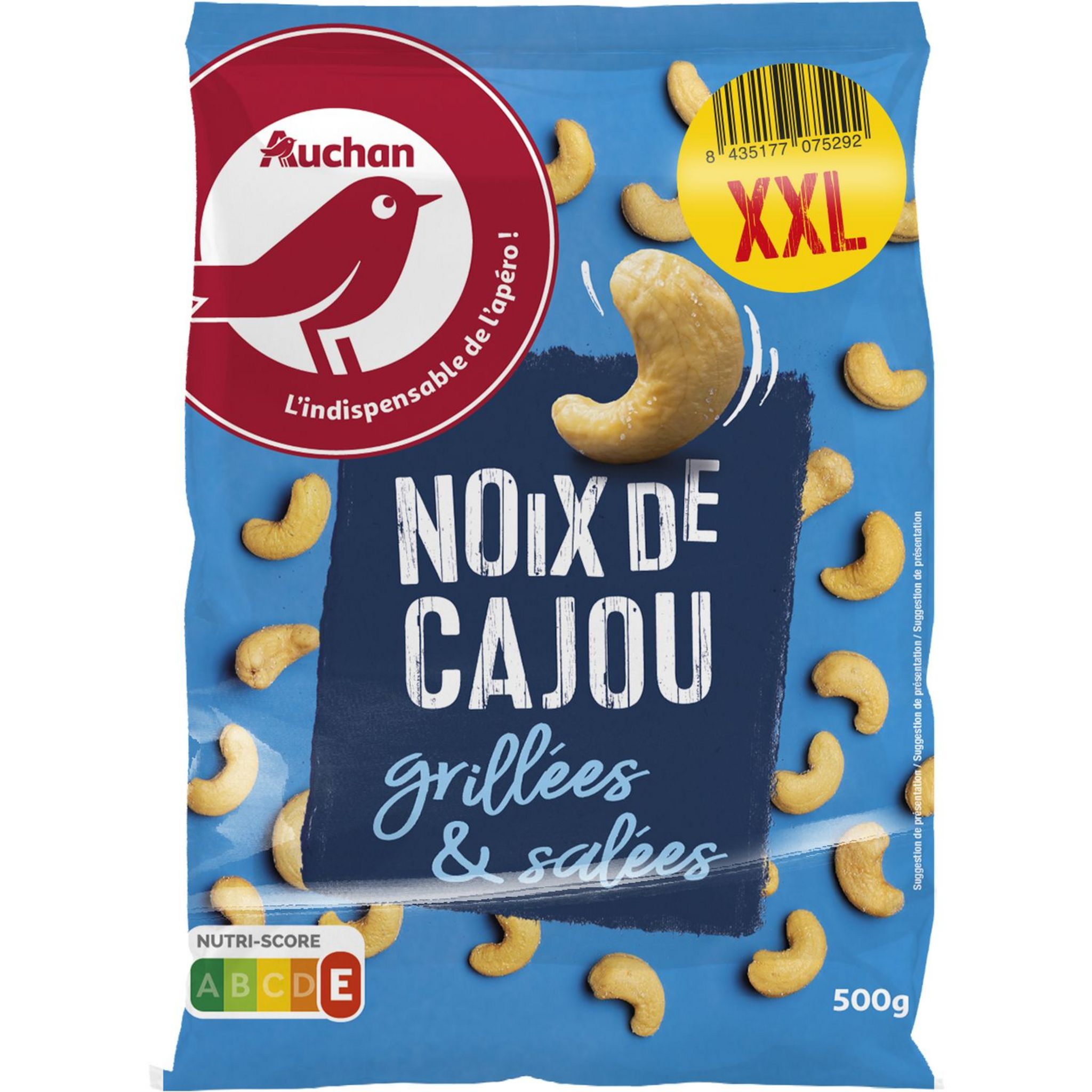 AUCHAN Noix de cajou grillées sans sel ajouté 150g pas cher 