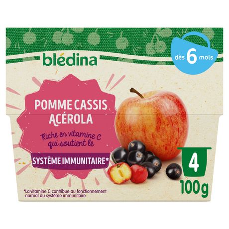 Purée de fruits bébé dès 8 mois pommes cerises vanille BLEDINA