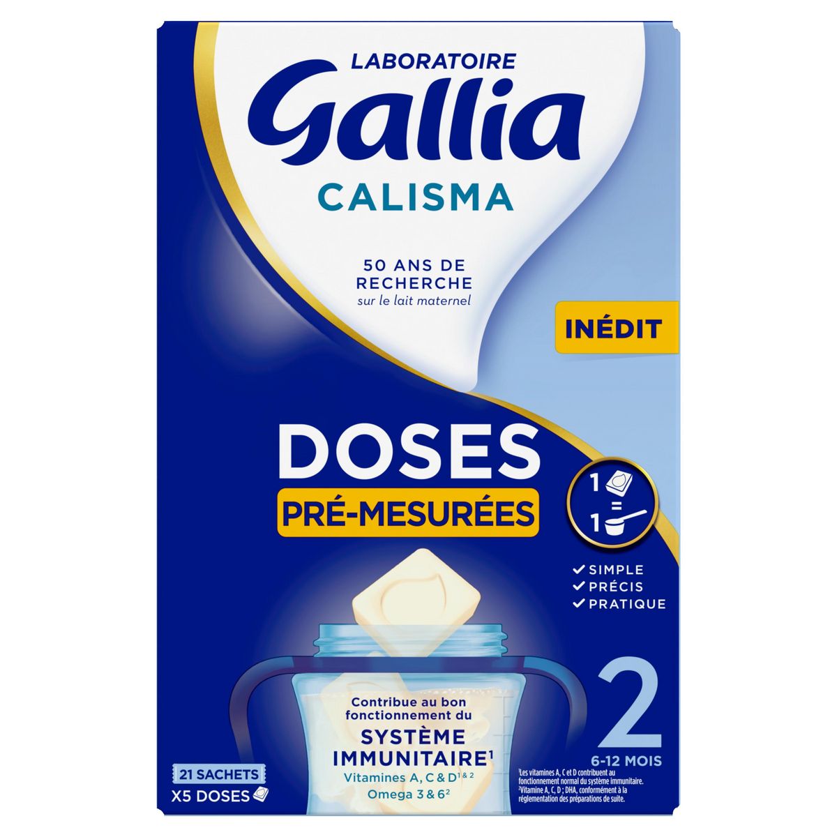 GALLIA Calisma pocket 2 lait 2ème âge en tablettes dès 6 mois 21x5