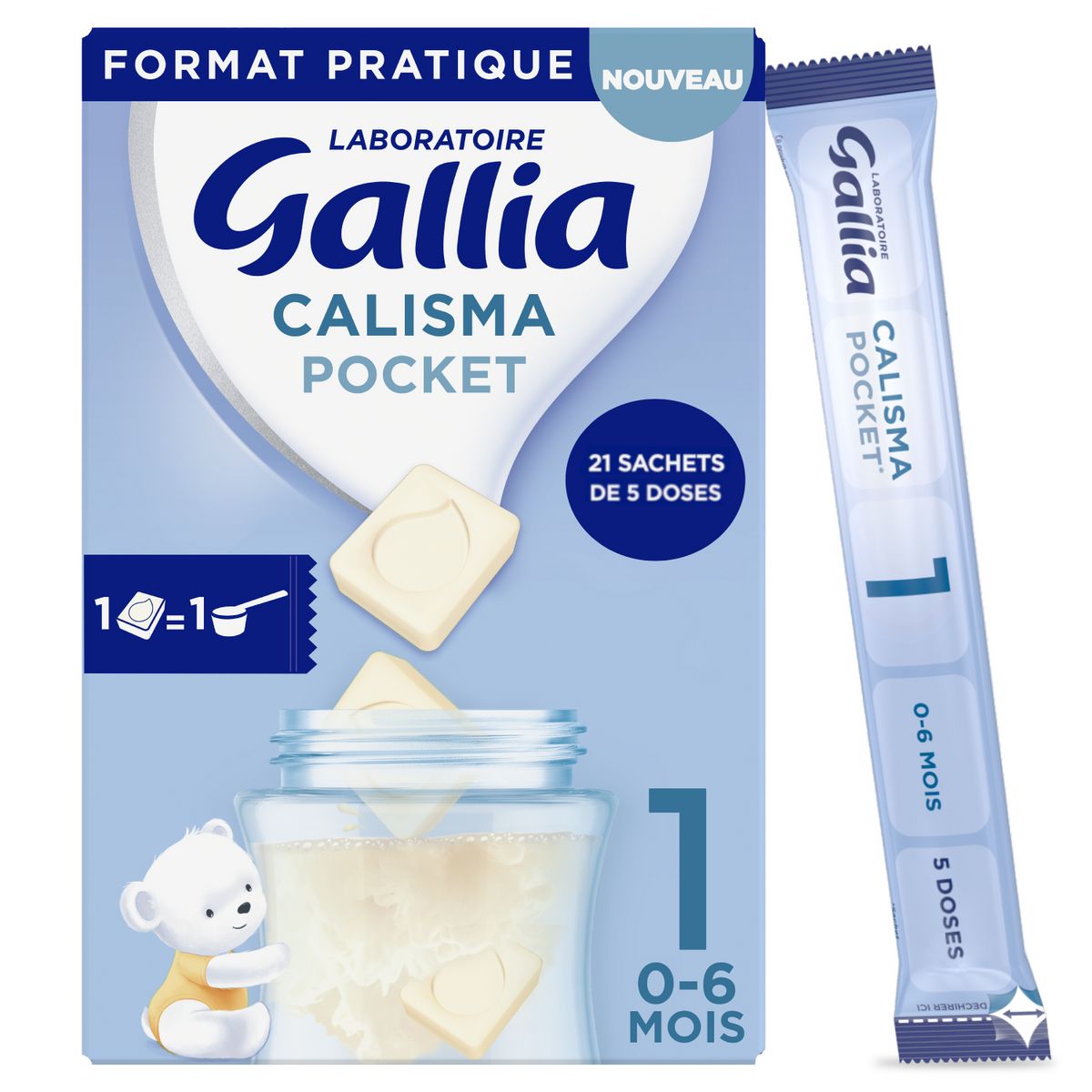 GALLIA Calisma 1 lait 1er âge en sachet dès la naissance 21x5 doses 483g
