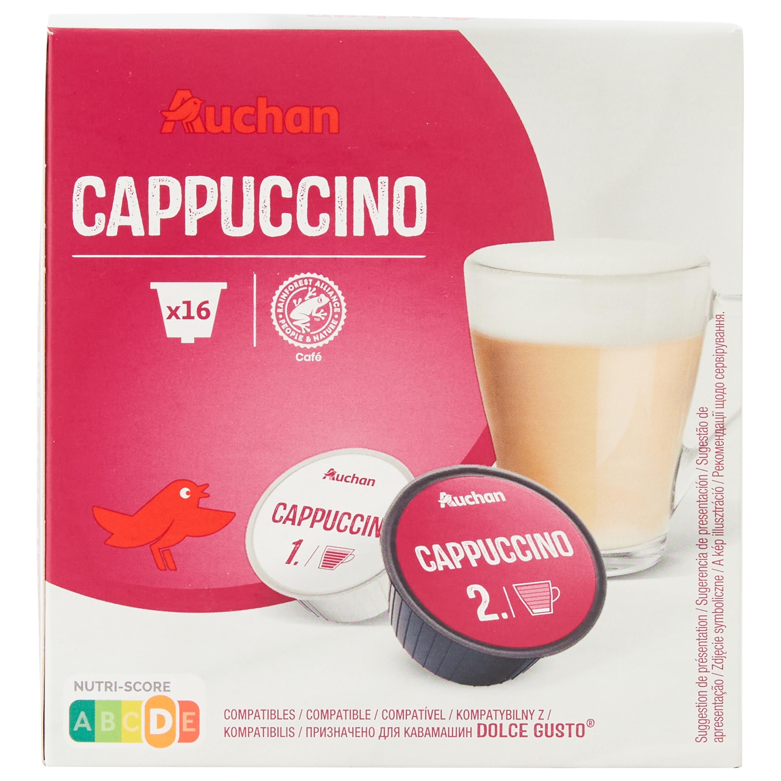 AUCHAN Capsules de café espresso intensité 7 compatibles Dolce Gusto 16  capsules 112g pas cher 