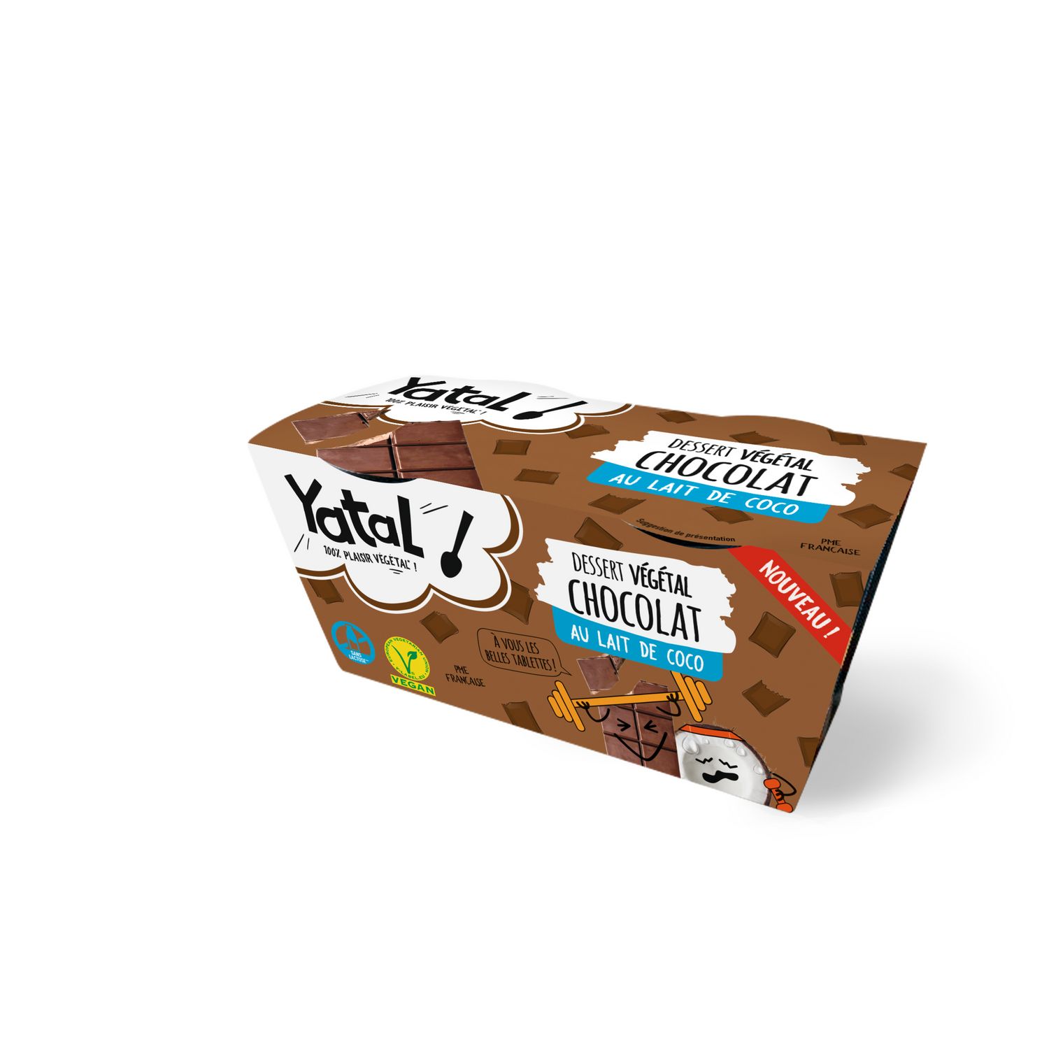 AUCHAN Tablette de chocolat vegan à base de lait de coco 100g pas