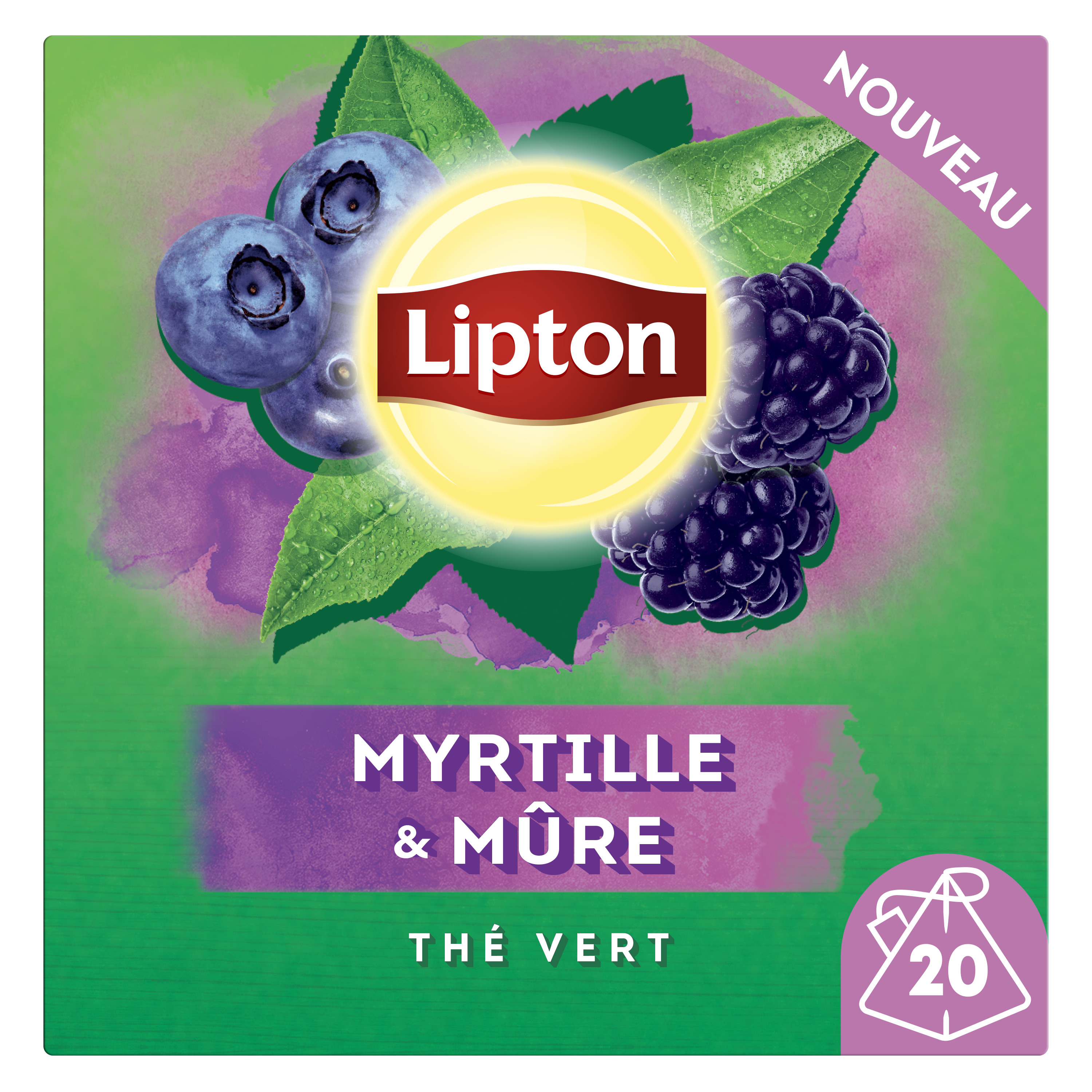 Thé vert - LIPTON - Boite de 100 sachets