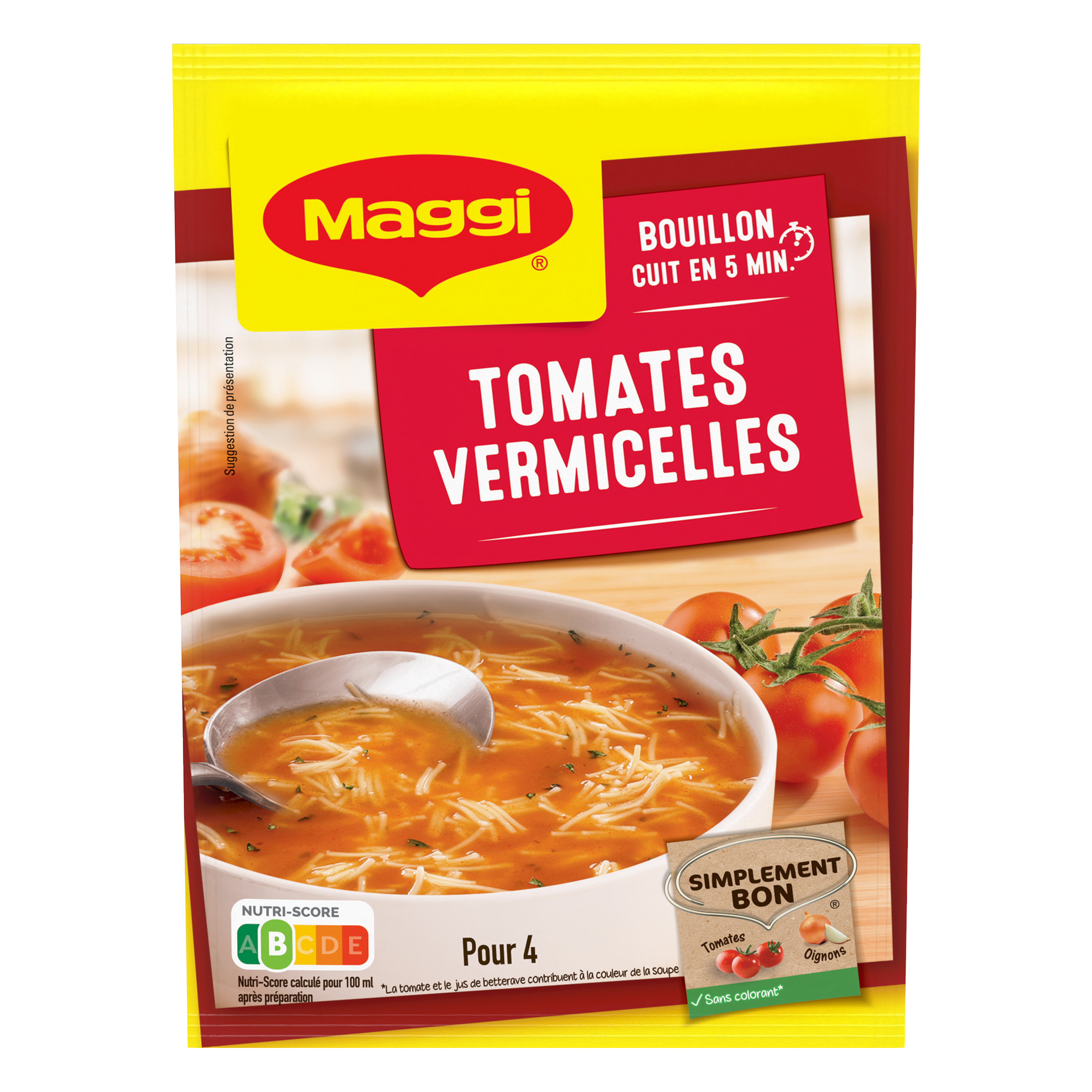 EURO MARKET  maggi soupe deshydratee tomate vermicelles bio 70g