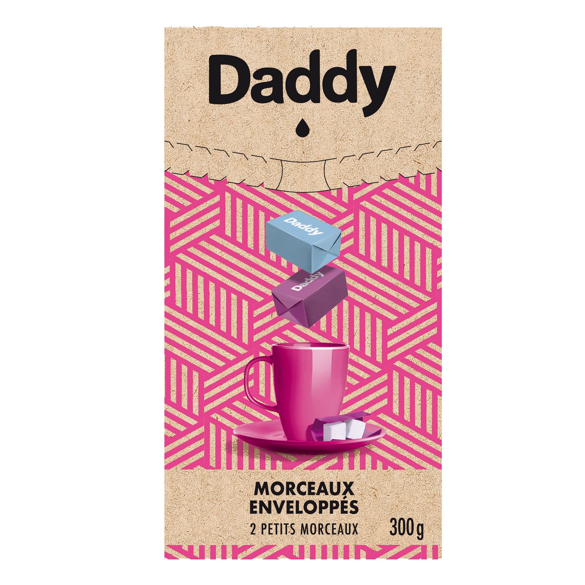 Daddy Sucre en morceaux enveloppés La boîte de 750G