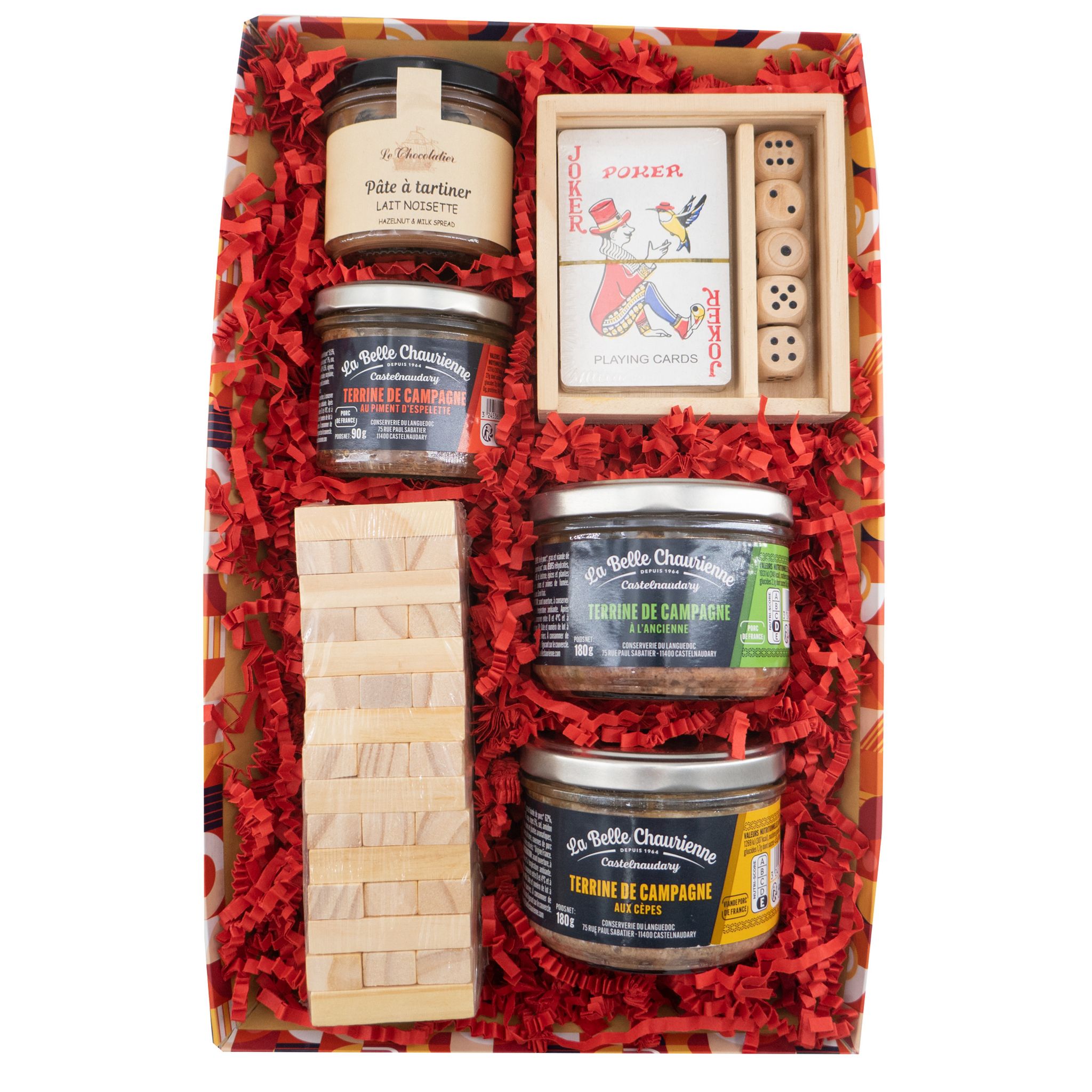 BORIES Coffret La Sarladaise vin, pâté et terrine de campagne 4 produits  1,29 kg pas cher 