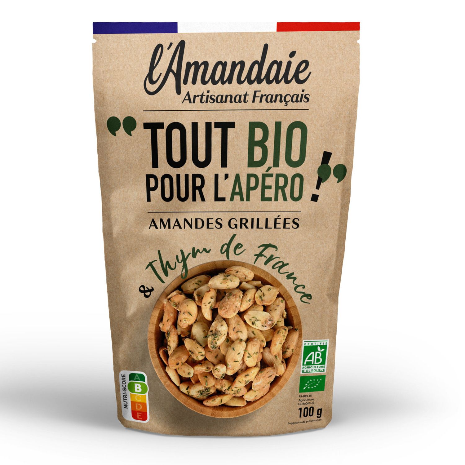 Amandes Grillées bio, U Bio (100 g)  La Belle Vie : Courses en Ligne -  Livraison à Domicile