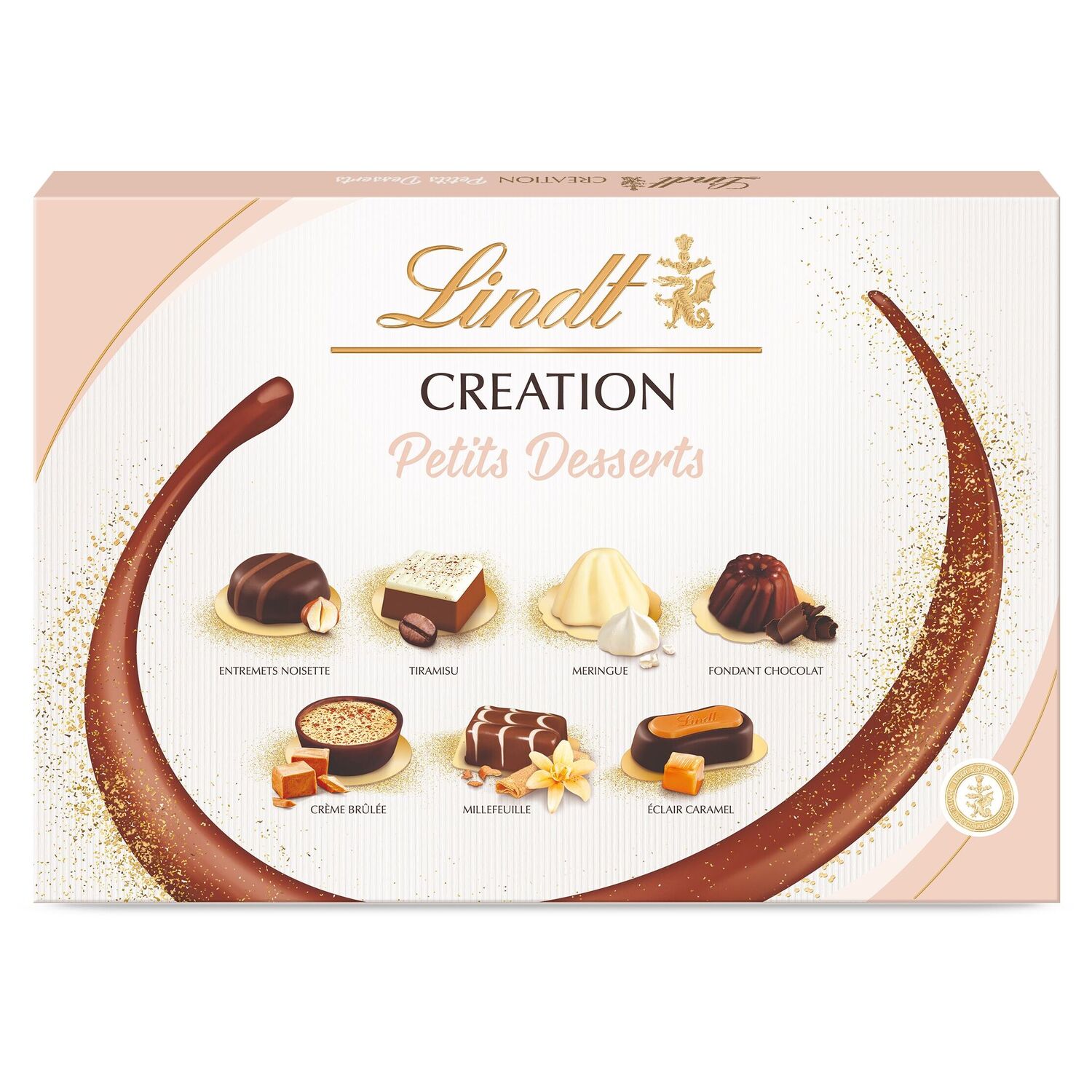 LINDT Lindor cornet assortiment de chocolats fondants au lait, noir, blanc  200g pas cher 