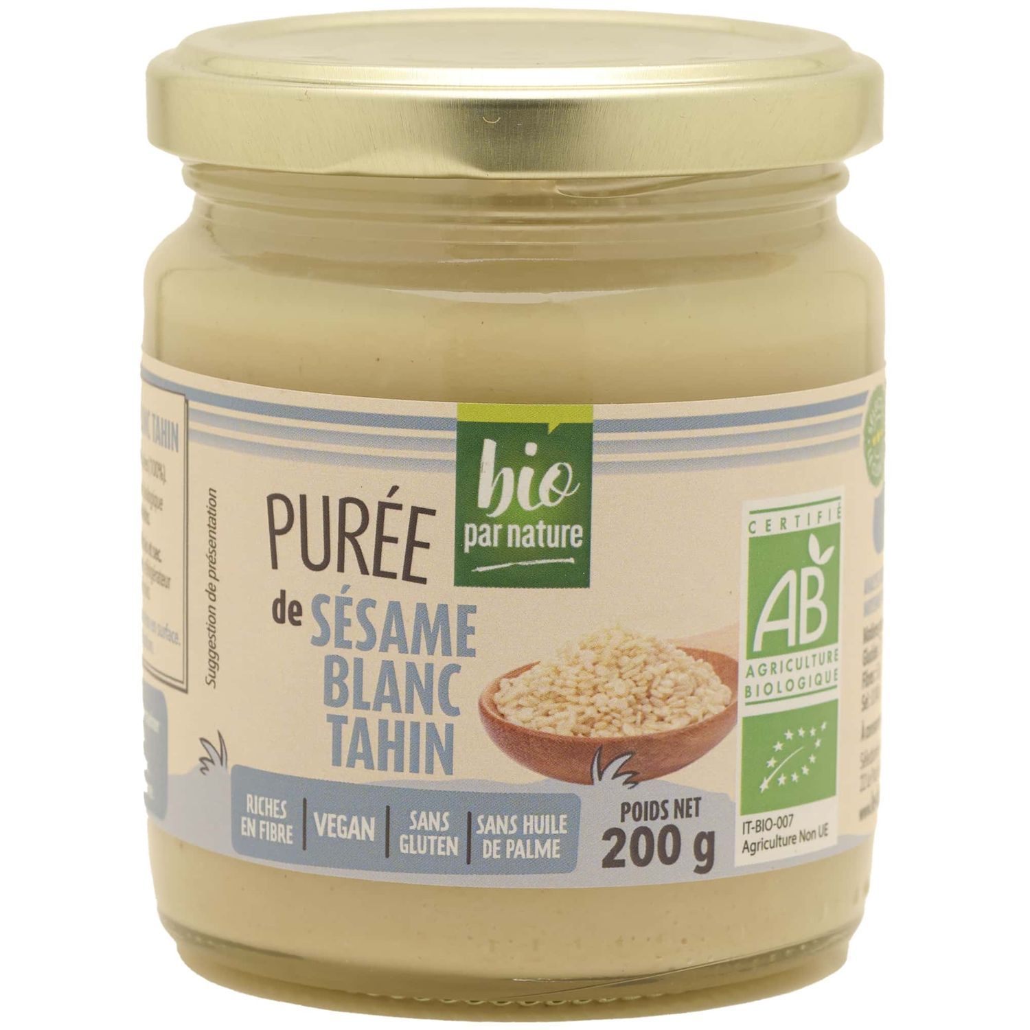 Purée crue sésame tahin bio 280g - Nutri Naturel