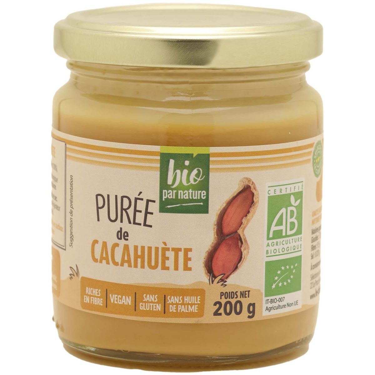 Purée de cacahuètes crues bio - La vie claire