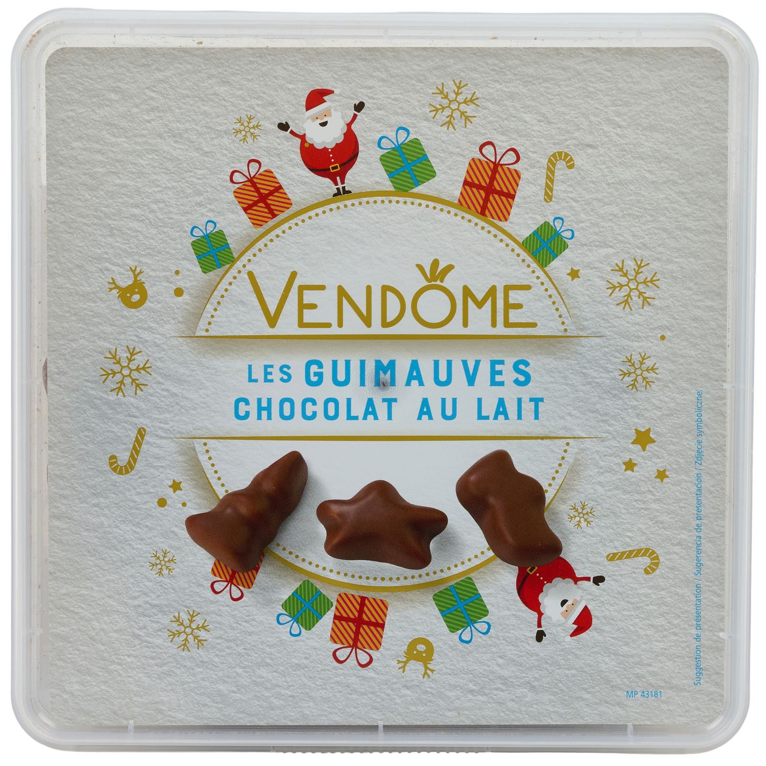 Achat Guimauves de Noël au chocolat au lait - Lot de 10 en gros