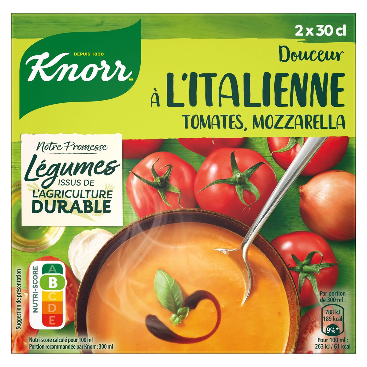 KNORR SOUPE TOMATES-MOZZARELLA 2x300ml 30/11/2024