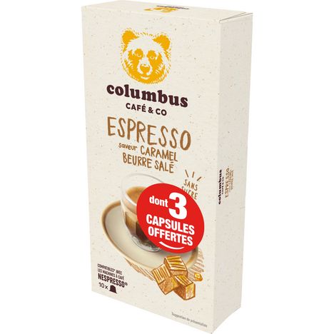 AUCHAN Capsules de café saveur caramel intensité 7 compatibles Nespresso 10  capsules 52g pas cher 