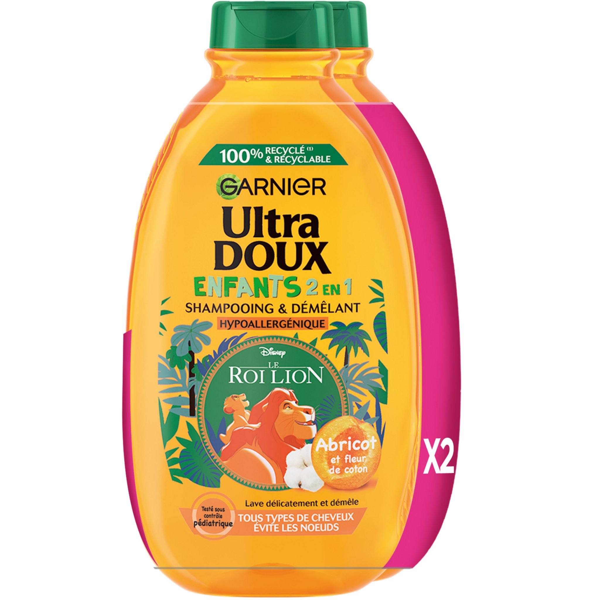 Analyse de Ultra Doux Enfants Shampooing 2 en 1 à l'abricot et fleur de  coton - Garnier,Ultra Doux