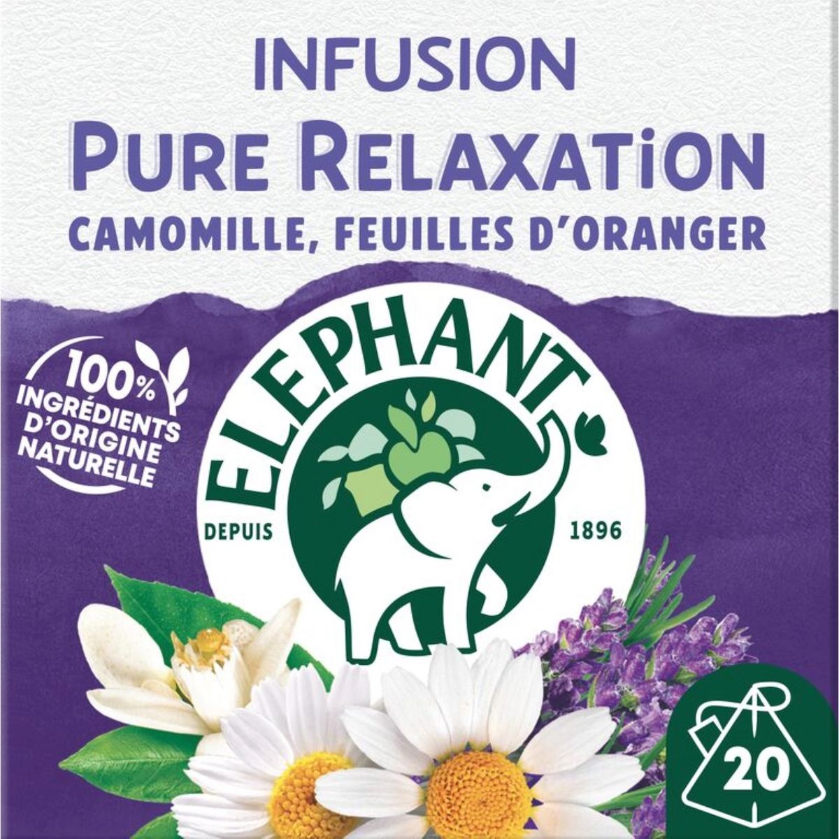 ELEPHANT Infusion à la camomille Pure Relaxation 20 sachets 32g