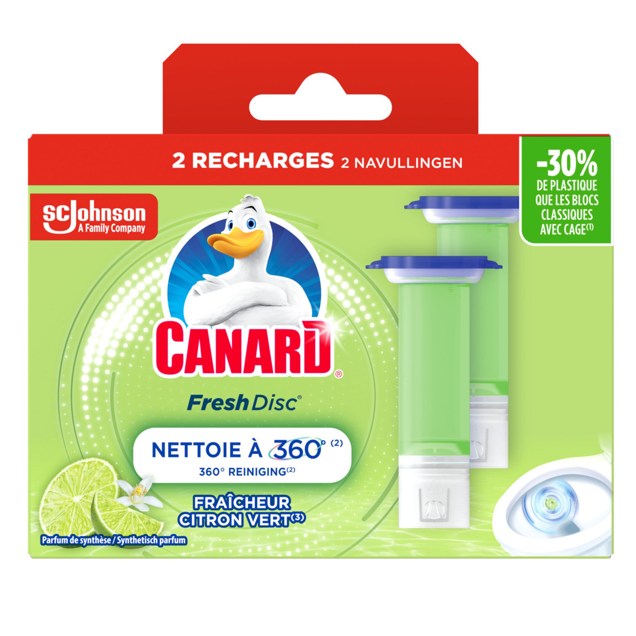 CANARD Fresh Disc disques WC fraîcheur marine 6 disques pas cher 