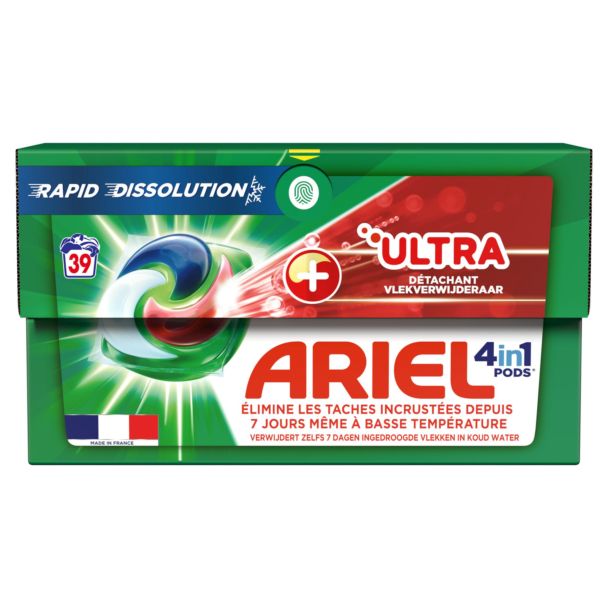 Ariel - Lessive Liquide - +Ultra détachant - Pack économique 5 x