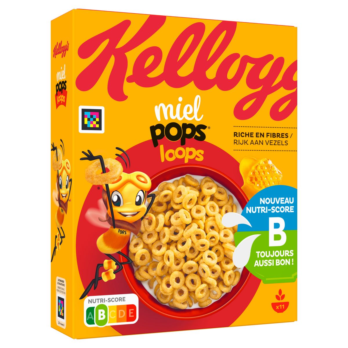 KELLOGG'S Céréales miel pop Loops 330g